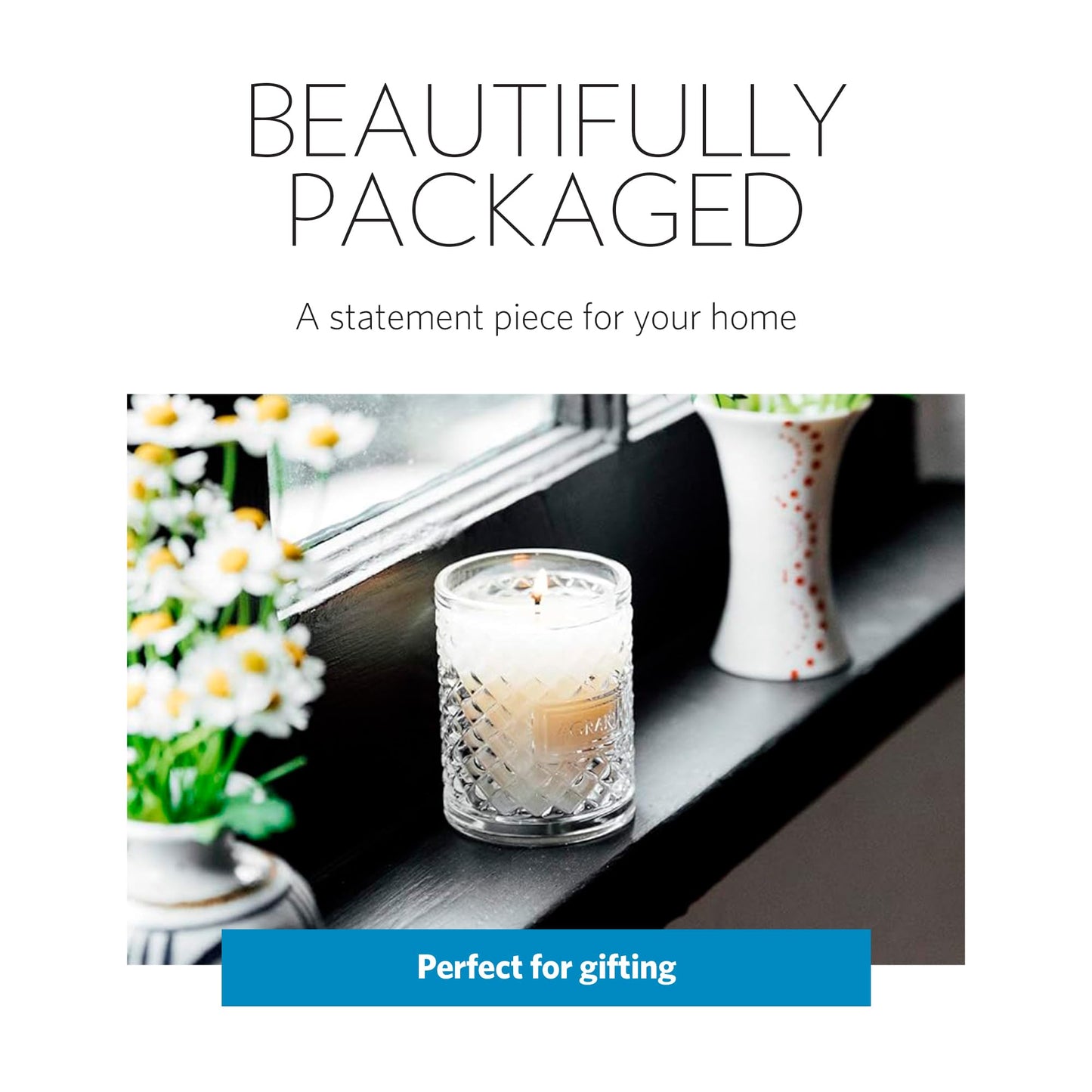 AGRARIA Scented Candles, 7 Oz, Long-Lasting Scented Candles for Home, Elegant Home Fragrance Gifts for Men and Women