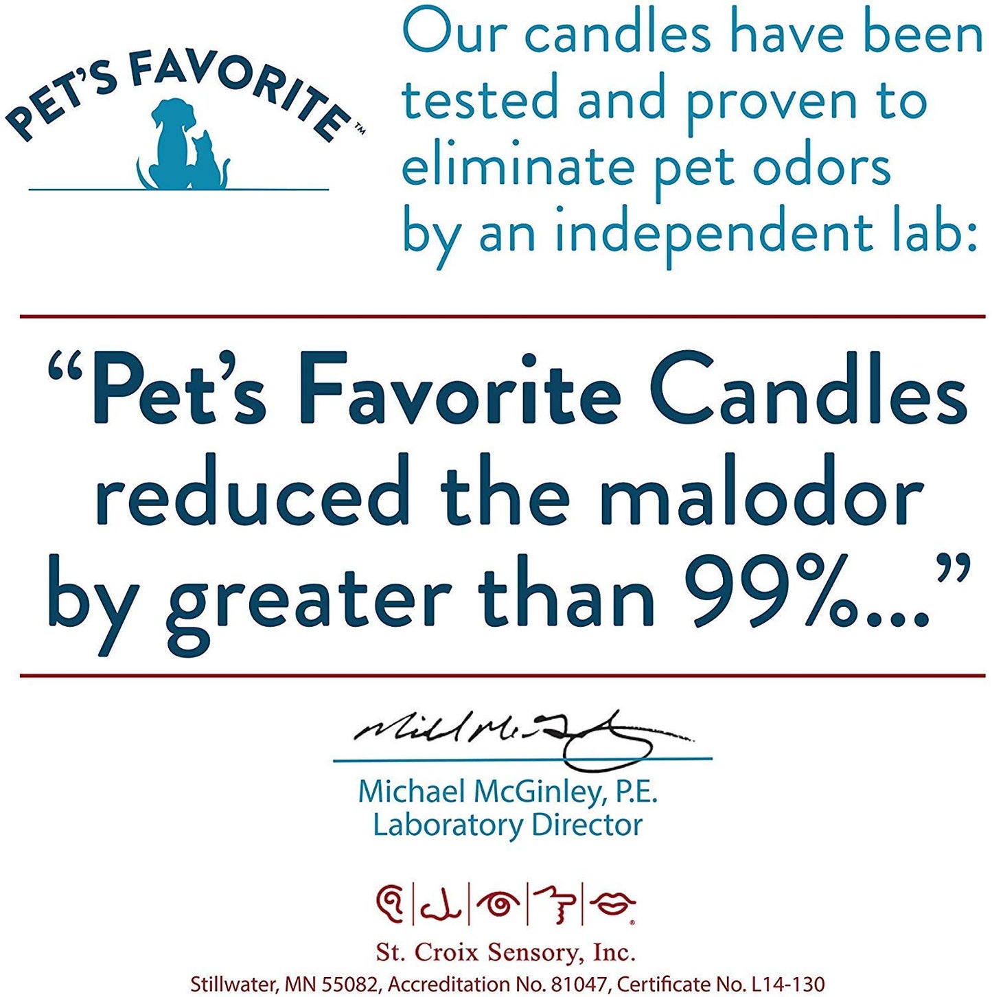 Pet's Favorite Fresh Laundry Pet Odor Candle, Clean Burning, Long Lasting Plant Based Soy Candles with a Natural Fiber Wick and 70 Hour Burn Time, Pack of 2