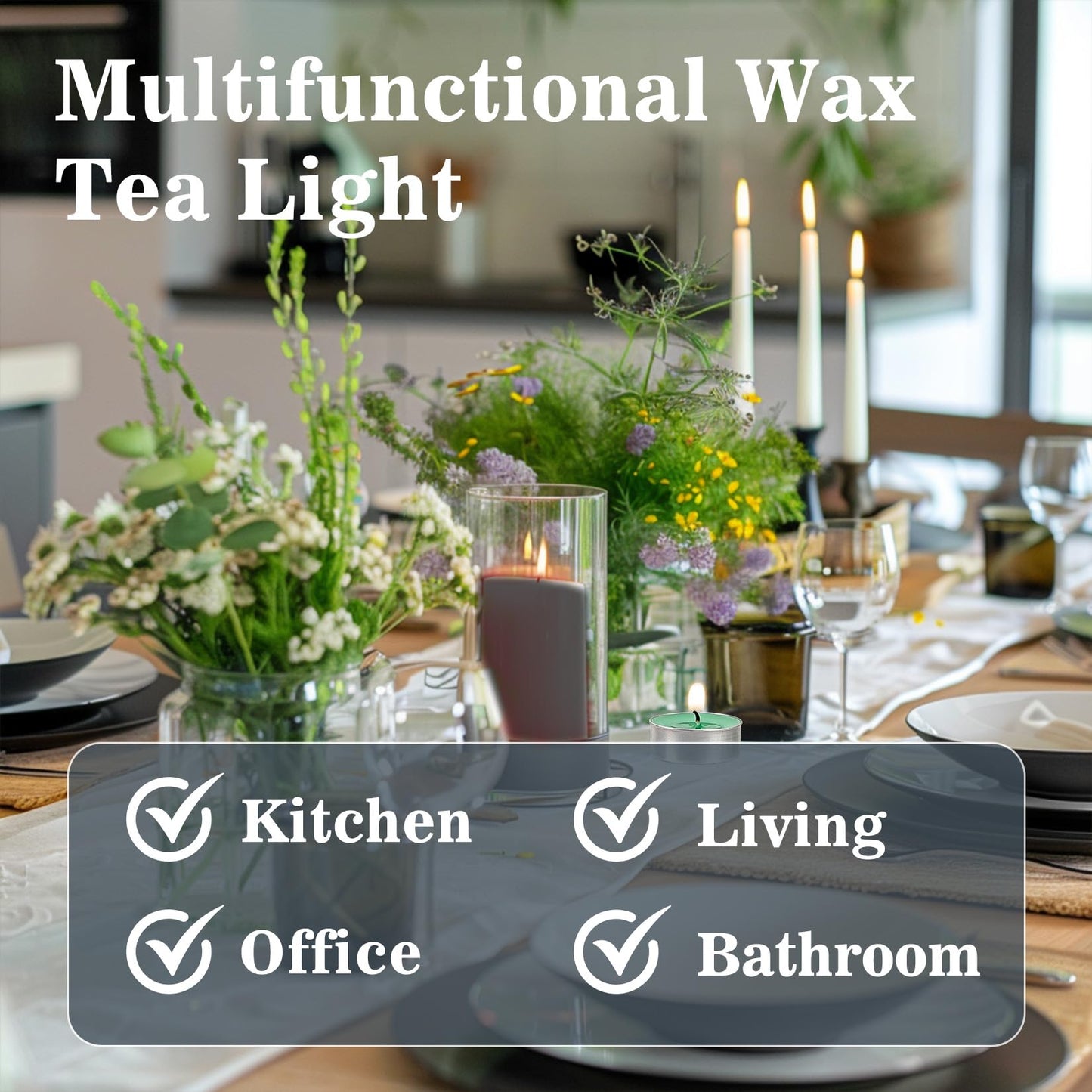 MAQIHAN Black Tealight Candles Bulk - Mini Votive Tea Tree Lights Tea Lights Candles with Cotton Wick for Home,Pool,Shabbat,Wedding,Emergencies,Christmas 25PCS