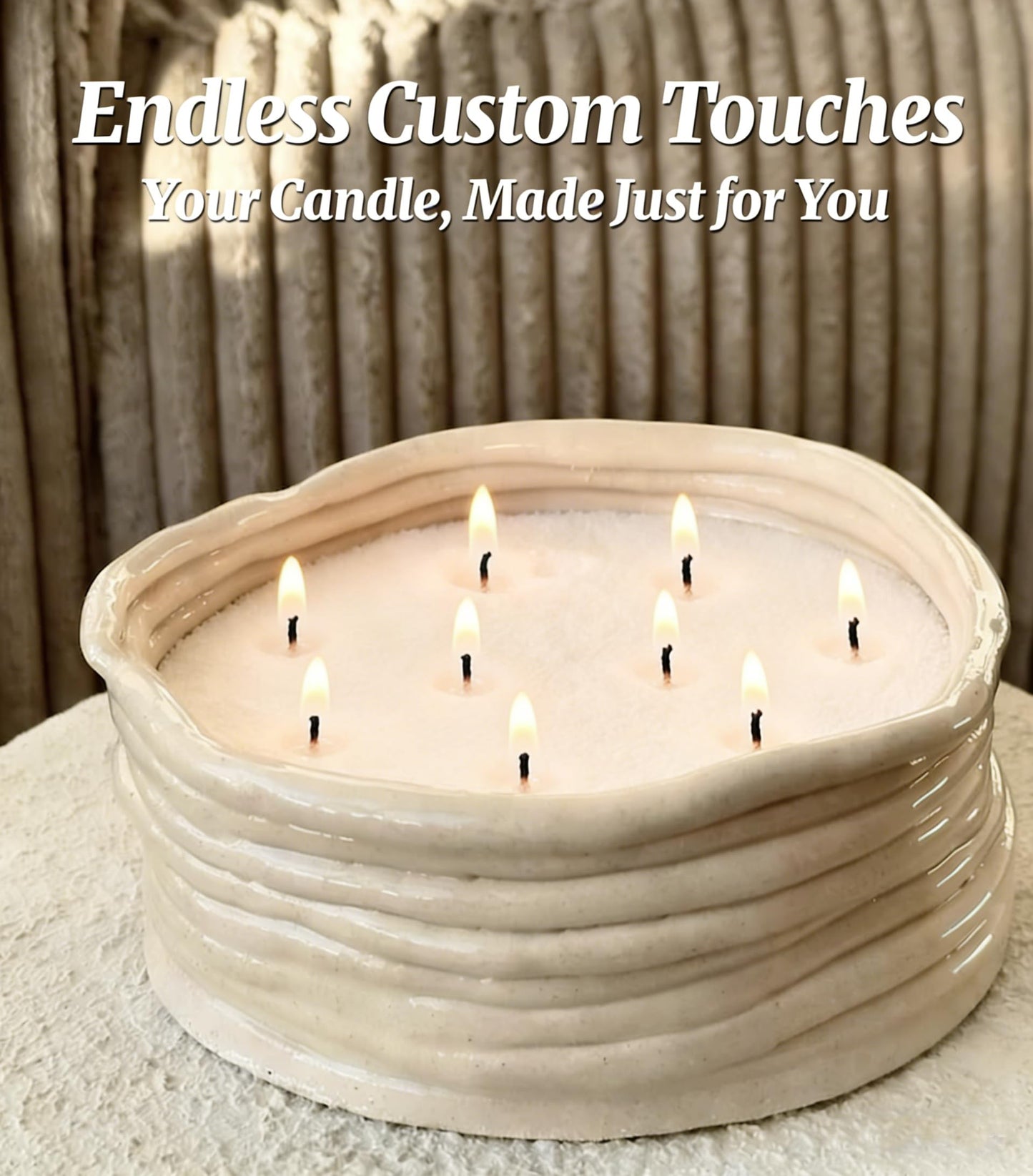 Pearled Candles Sand and 30 Wicks 18 Oz - Refillable Vanilla Scented Pearled Candle Non Toxic Luxury Long Lasting up to 120 Hours-Natural Pearl Powder Wax Sand Candle Beads Kit for DIY Candles Making