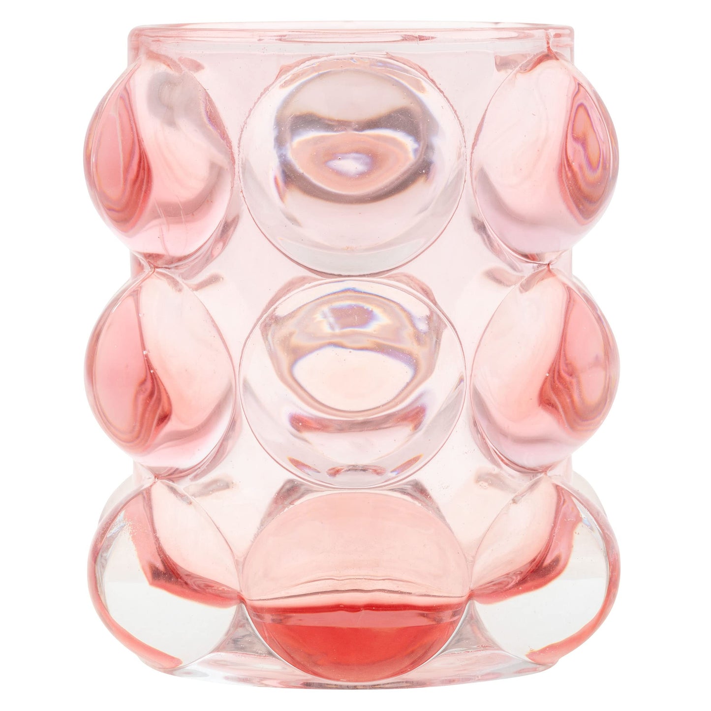 Karma, Lucia Hobnail Votive, Tea Lights Candle Holder, Glass Votive Candle Holders for Table Decorations, Baby Shower, Birthday Party, Weddings and Home Decor, Blush