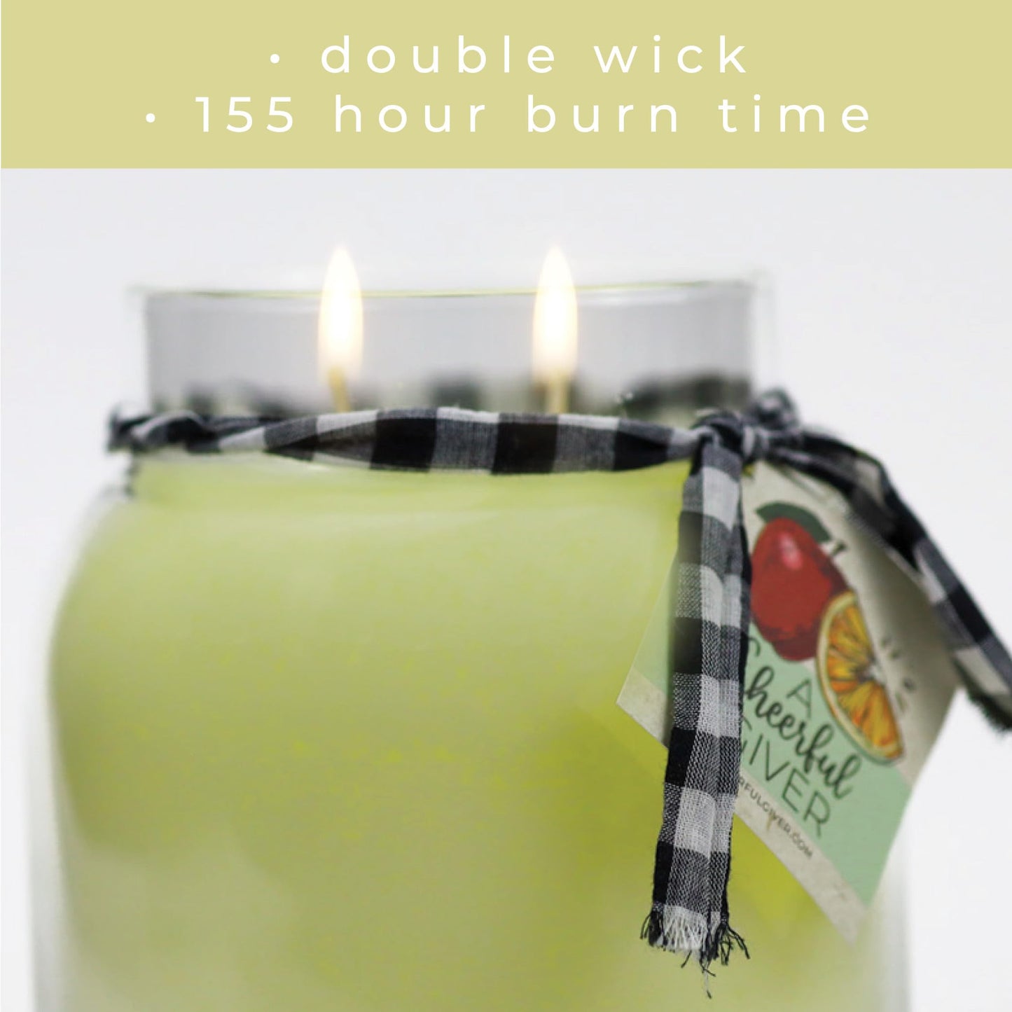 A Cheerful Giver — Fresh Peeled Macintosh - 34oz Papa Scented Candle Jar with Lid - Keepers of the Light - 155 Hours of Burn Time, Gift Candle, White