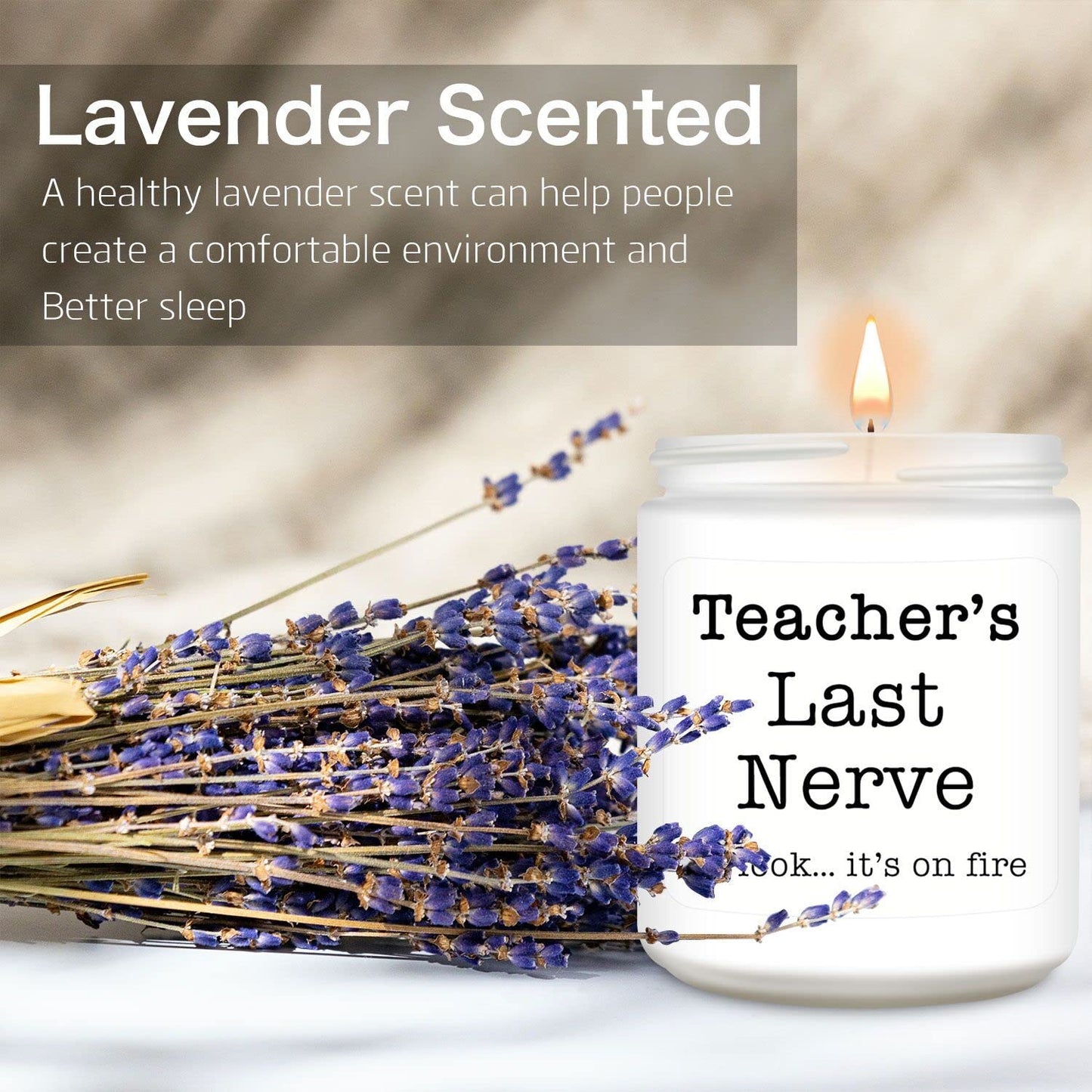 Homsolver Teacher Appreciation Gifts for Women, Christmas Birthday Valentines Retirement Thanksgiving Teachers' Day Graduation Season, Teacher’s Last Nerve Scented Candles