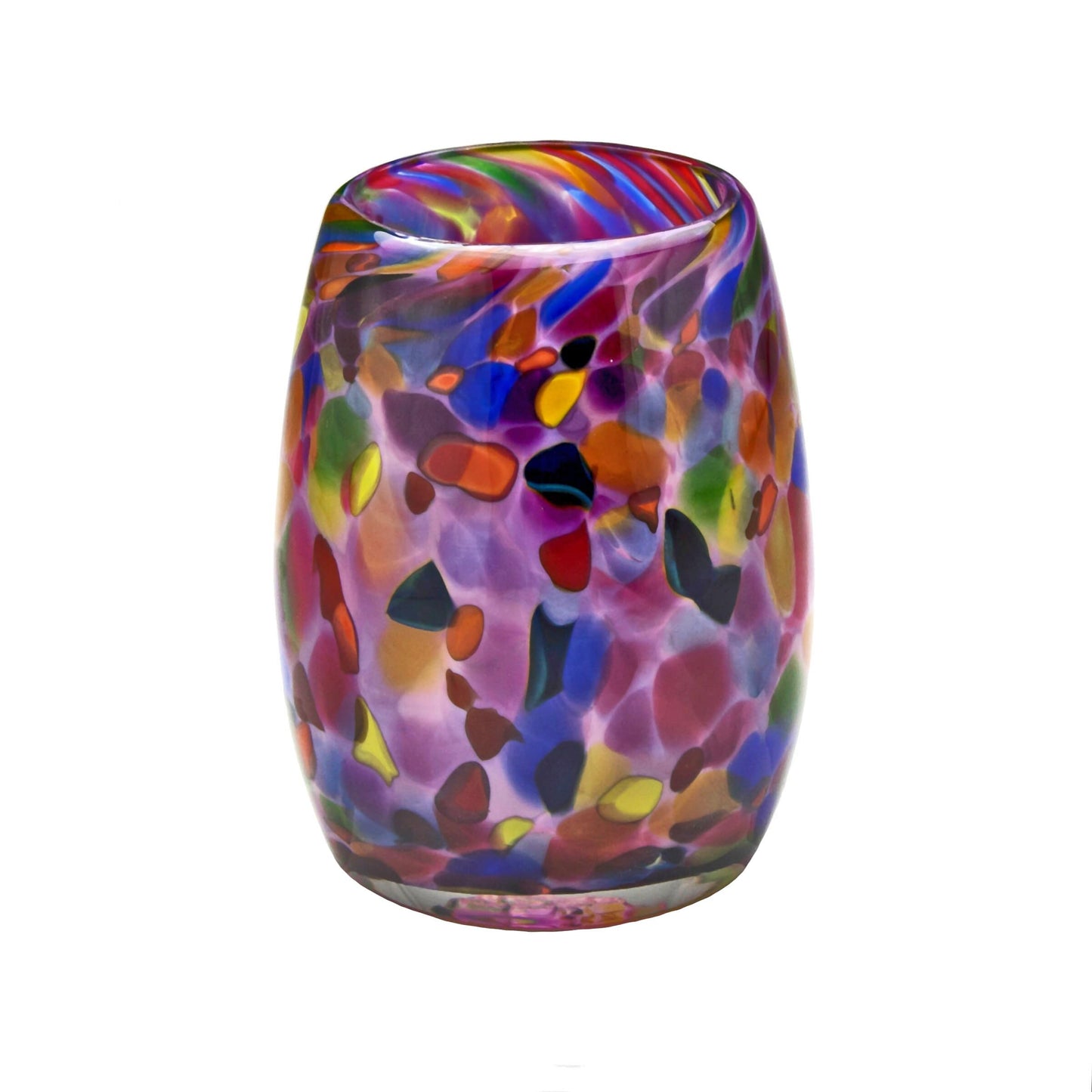 Totally Blown Glassworks Votive Candle Holder, Tea-Light, Handmade Blown Glass, Accent Vase, Centerpiece, Home Decor, Artist Dehanna Jones, Seattle, WA. (Purple Grape Ape)