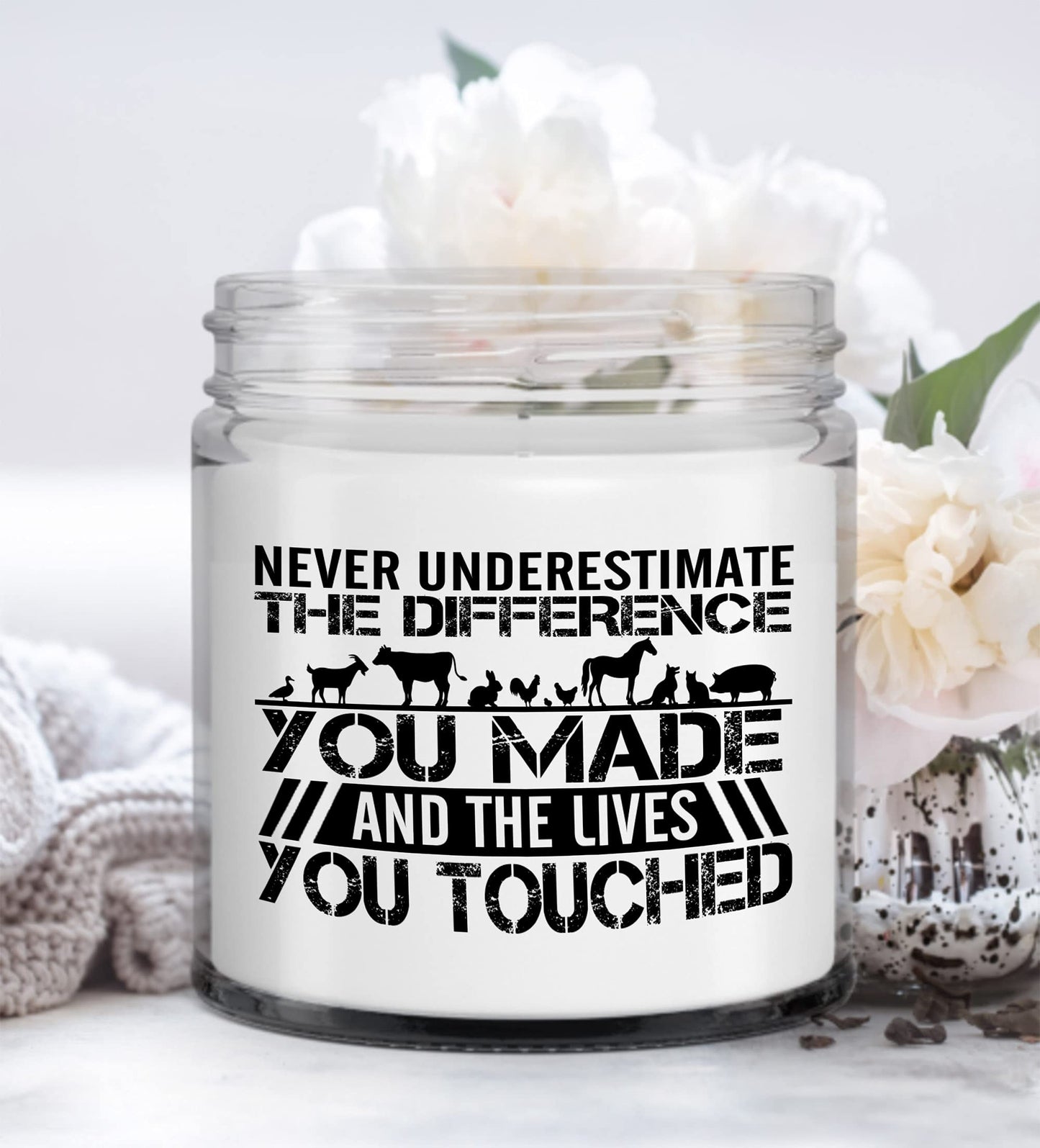 Veterinarian Candle Never Underestimate The Difference You Made Veterinary Medicine Student Vanilla Scented Candle Gift for Vet Clinic Animals Hospital