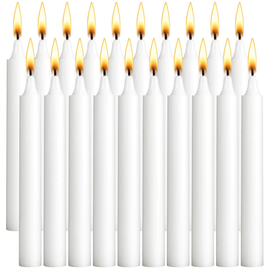 Viyffo 20 Pack White Taper Chime Candles, 4 Inch Mini Unscented Dripless Spell Candles, 1.5 Hour Burn Time for Rituals, Meditation, Prayer, Intention Setting, Altar & Home Décor
