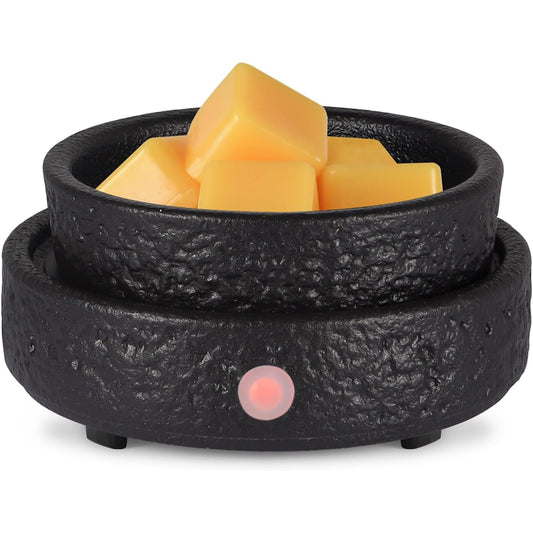 nawaza Ceramic Wax Melt Warmer Fragrance, 3 in1 Electric Candle Wax Warmer, Scented Wax Melt Wax Cubes Melter Fragrance Warmer for Home,Office, Birthday Gifts for Women Mom(Black)
