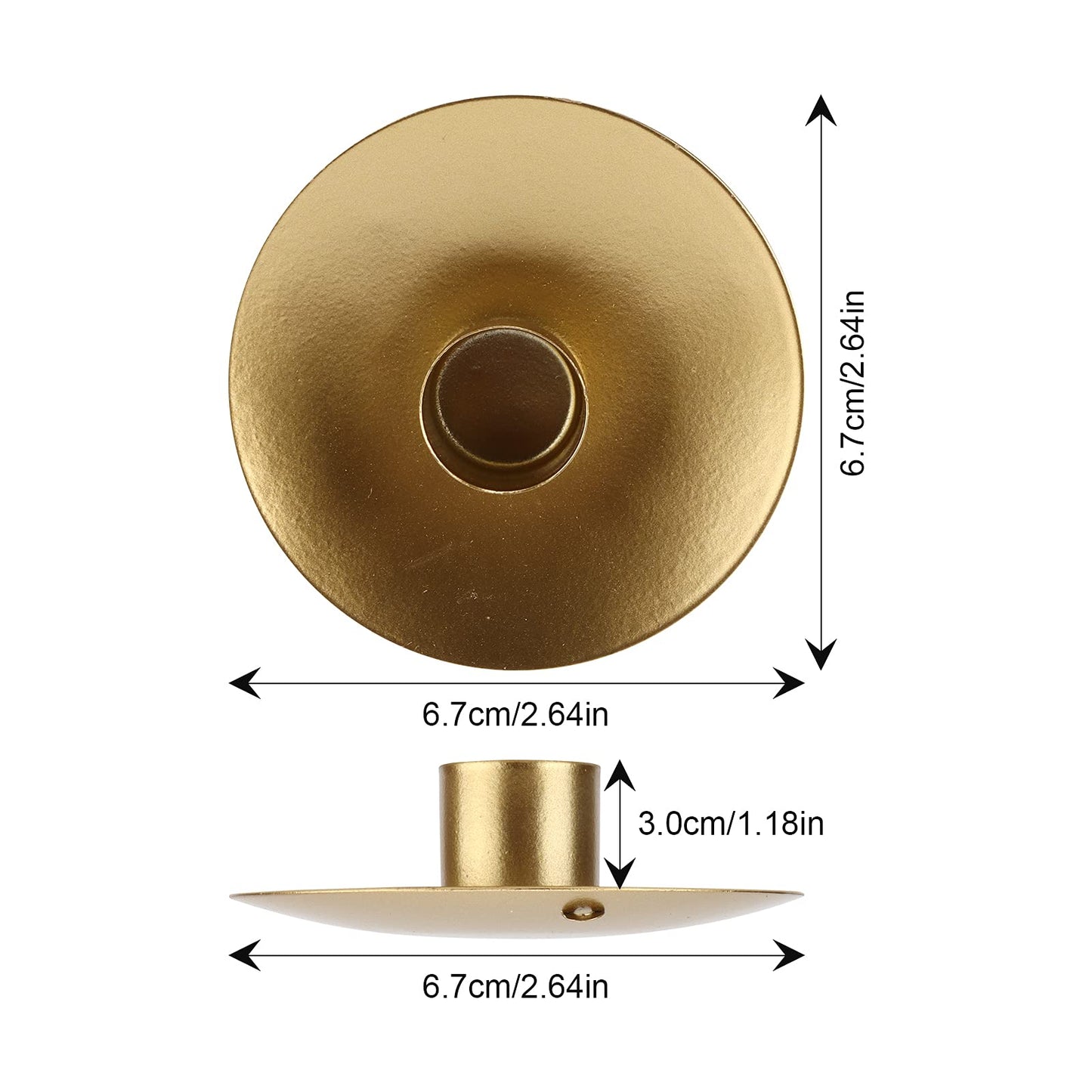 Candle Holder European Geometry Single Head Ironwork for Weddings Dinner Party DecorationLarge 10x3x10cm Professional Accessories for Use (S)