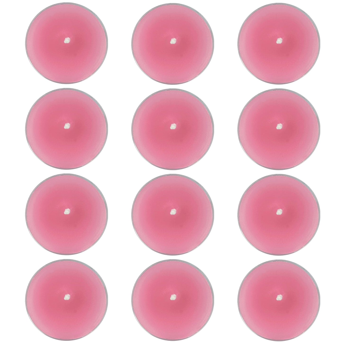 Hand-Poured Cherry Blossom Scented Tea Light Candle 4 Hours Clean Burning Rose Pink Round Tea Light Candle for Wedding Spa Nights Meditation Yoga Bath Relaxation