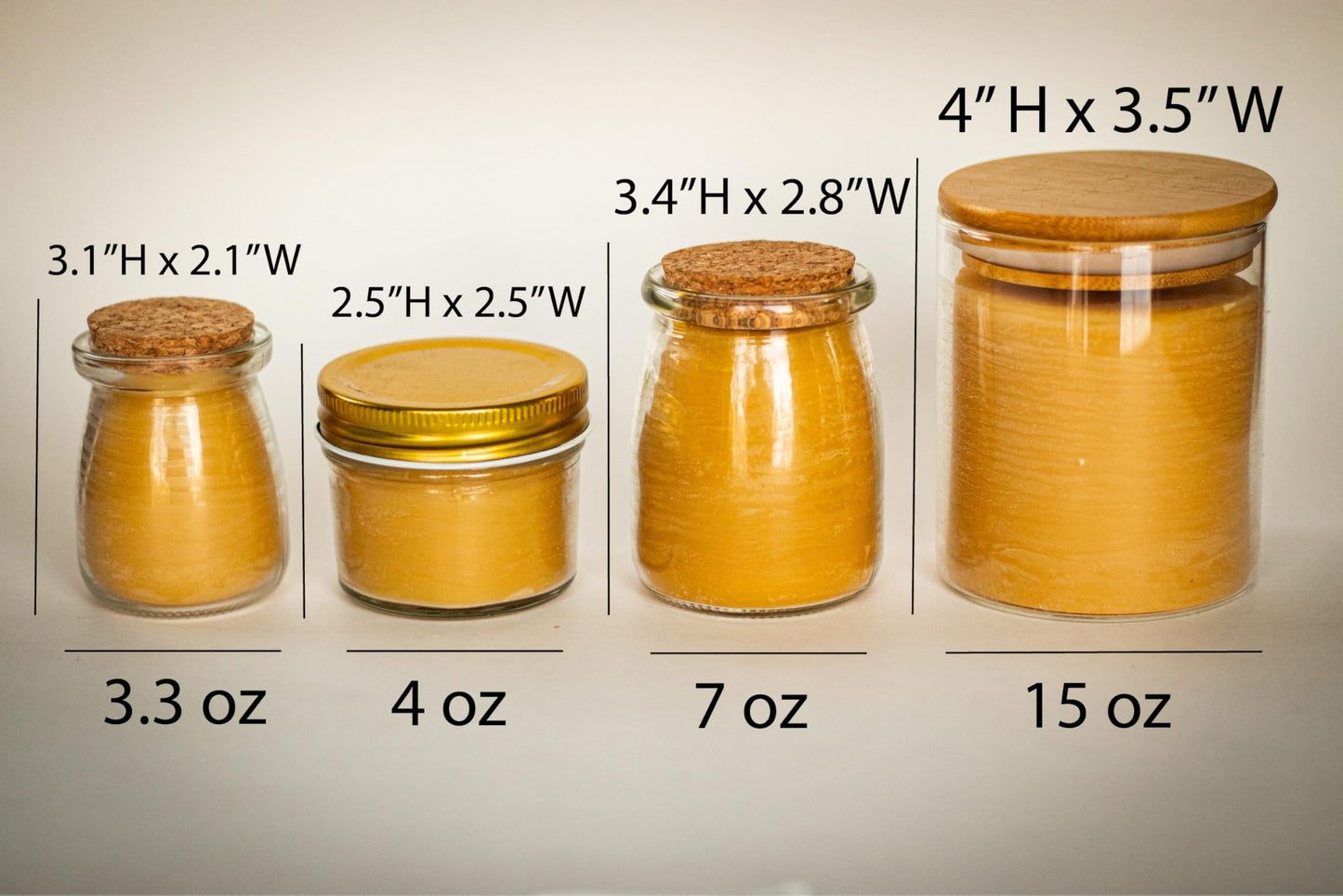 BeeTheLight Beeswax Jar Candle - 100% Pure USA Bees Wax in Glass Container - 31 Hours Burn Time - All Natural 100% Pure Beeswax & Lavender Essential Oil Candle - Handmade Decorative Jar Candle
