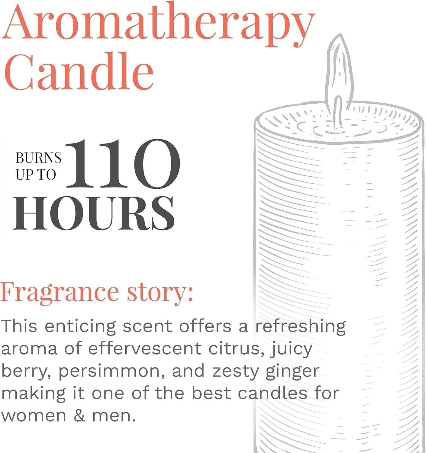 CANDLE-LITE Scented Ocean Blue Mist Fragrance, One 18 oz. Single-Wick Aromatherapy Candle with 110 Hours of Burn Time, Light Color