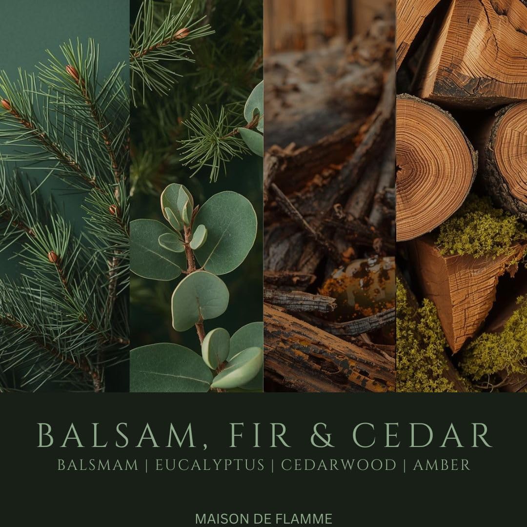 Smoke Odor Eliminating Candle – Balsam Fir & Cedar Soy Wax Candle for Kitchen, Apartment & Home Smells, Long Lasting Odor Neutralizing Scented Candle, 150g / 5.3 oz – Maison De Flamme