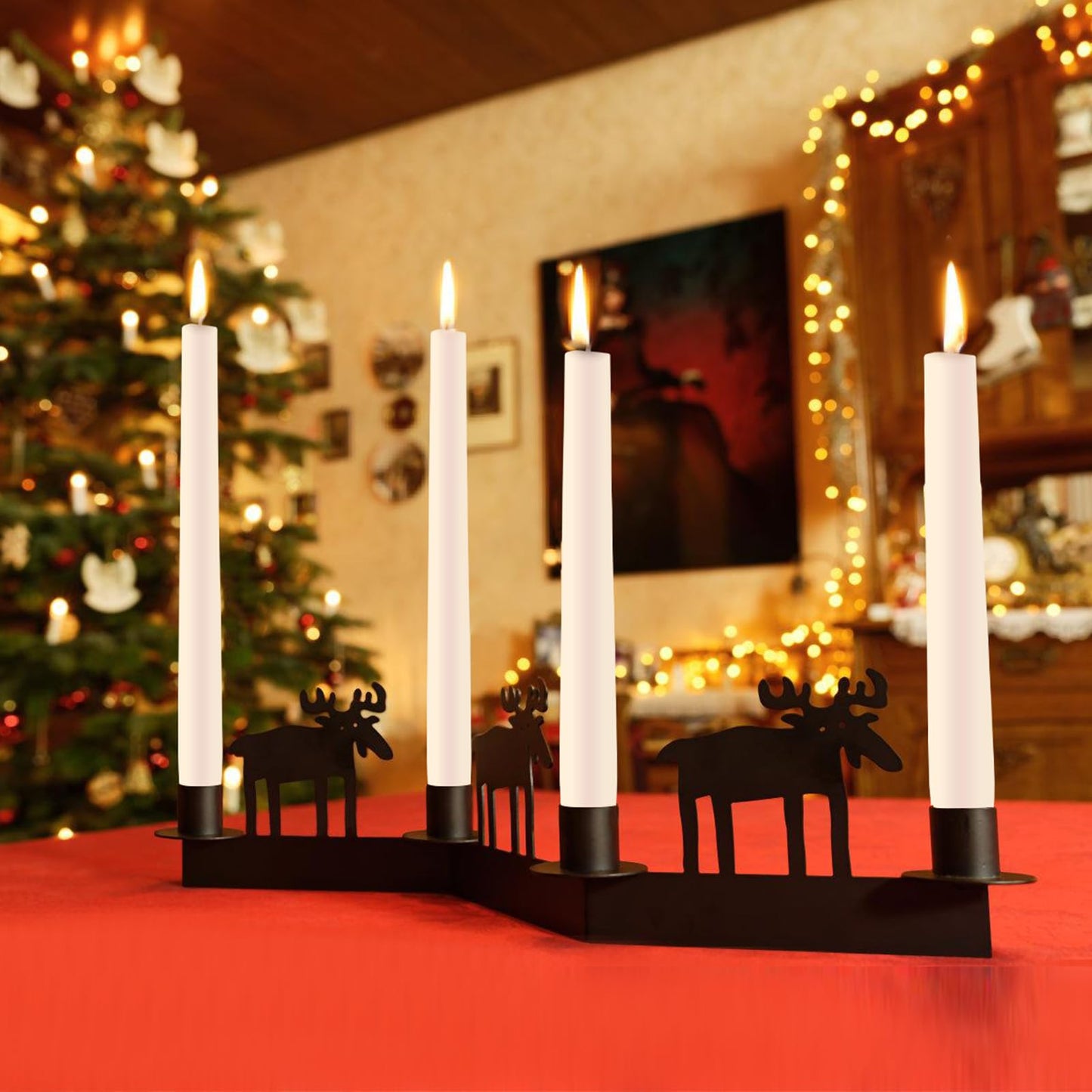 12 Pack Ivory Taper Candles - Taper Candles 10 Inch Smokeless & Unscented - 8 Hours Long Burning - Hand Poured Tall Candlesticks - Ideal for Wedding, Party, and Home Décor
