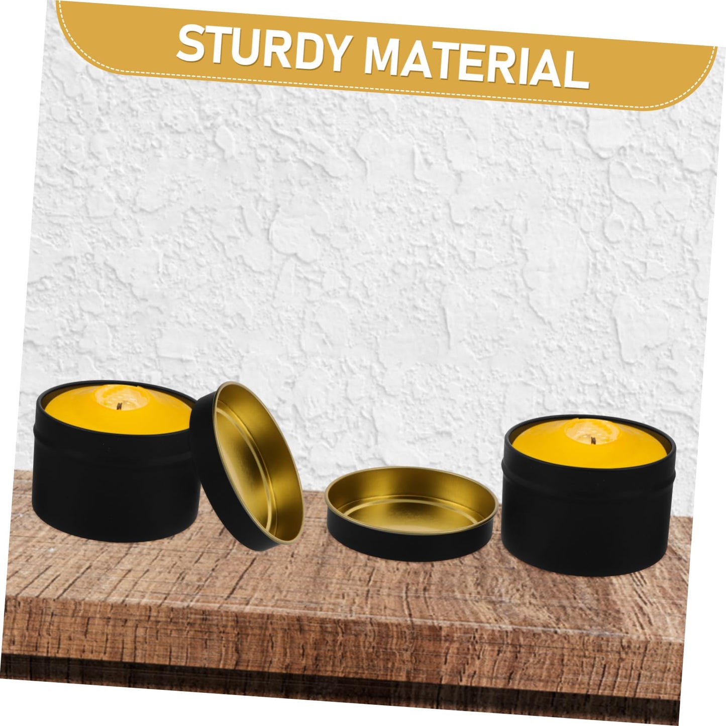 Gadpiparty Metal Can Candle Jar Small Candle Holder DIY Candle Tinplate Jar for Elegant Home Dec