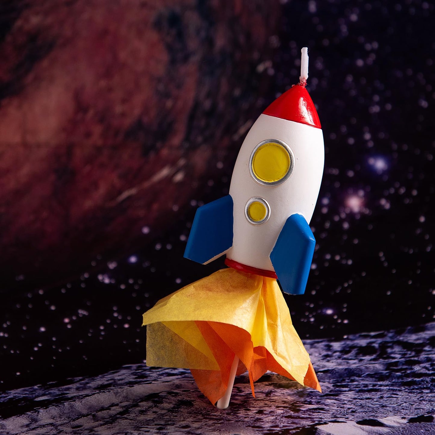Rocket Birthday Candle Cake Topper