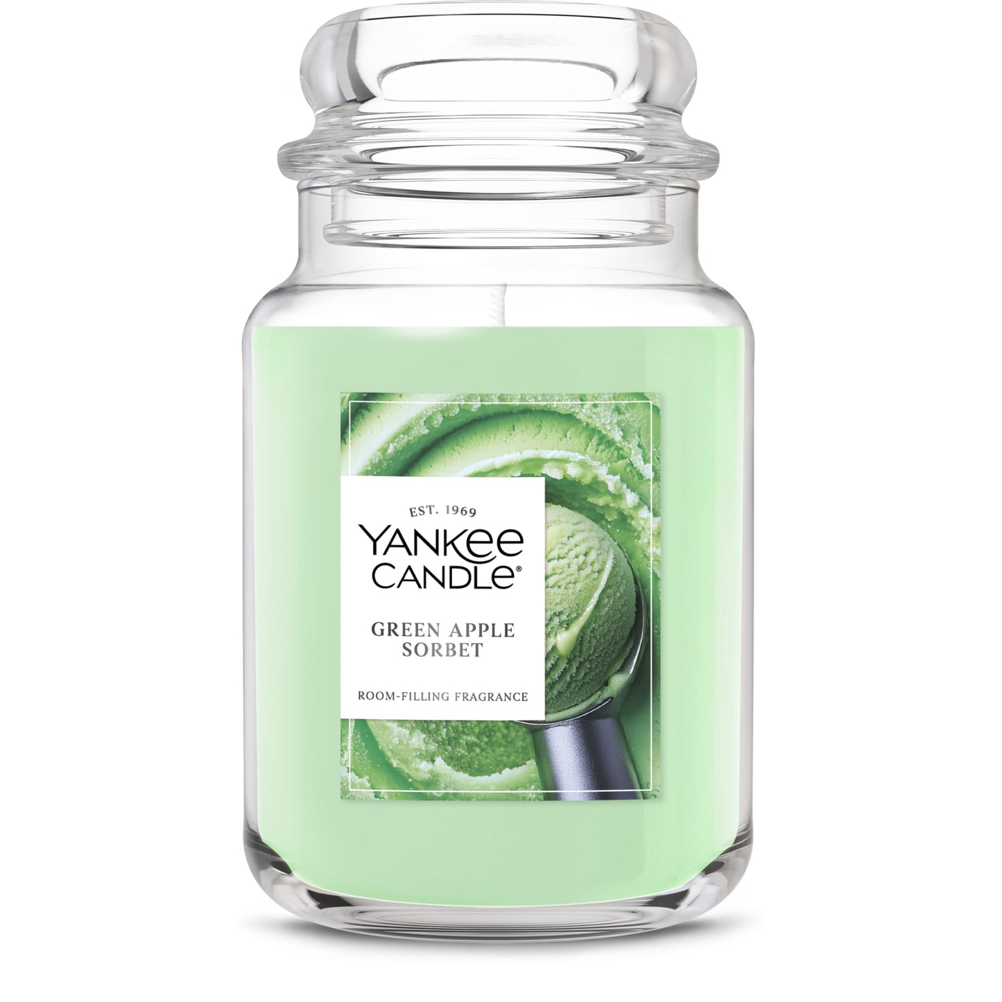 Yankee Candle Green Apple Sorbet Scented Candle, 22oz Large Jar with up to 150 Hour Burn Time, Giftable