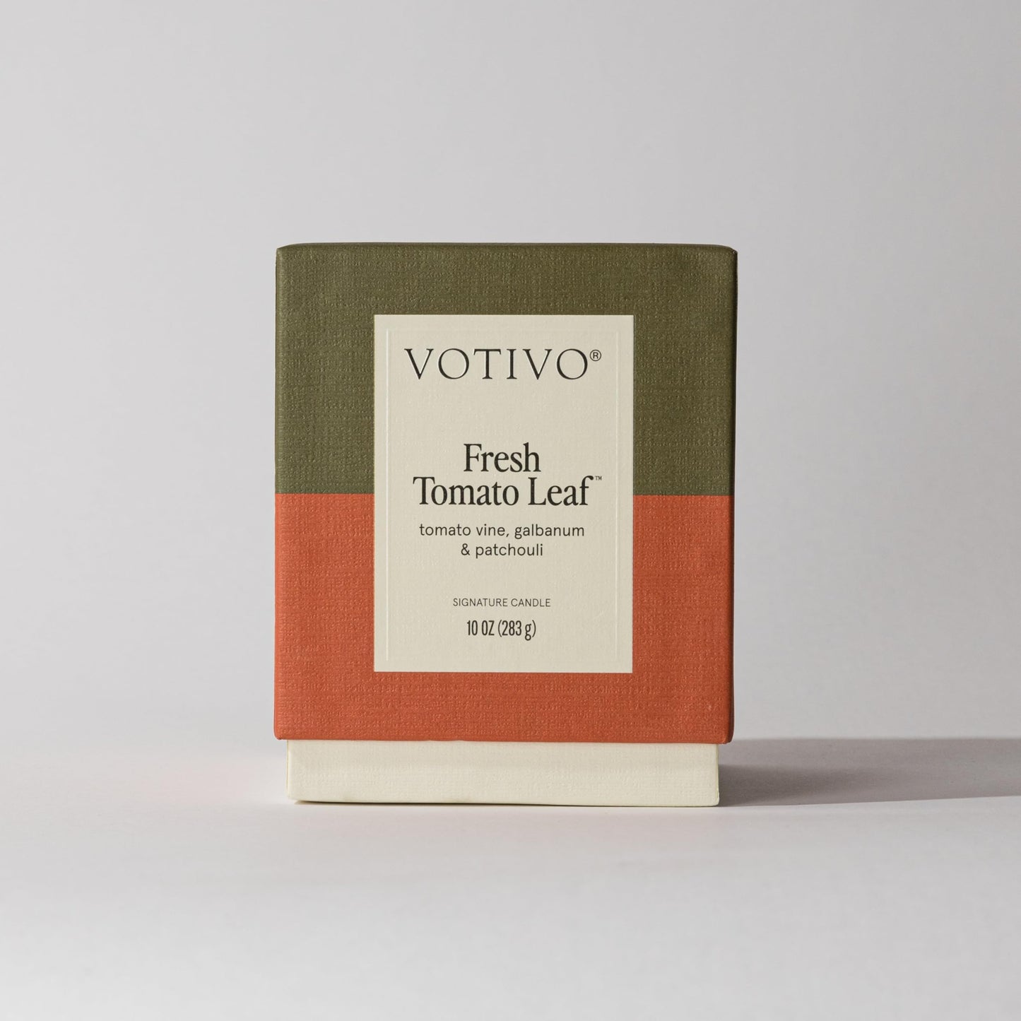 Votivo Fresh Tomato Leaf 10 oz Signature Candle | Soy Wax Blend | Luxury Glass Jar & Box | Home Decor | Gifts | Highly Scented
