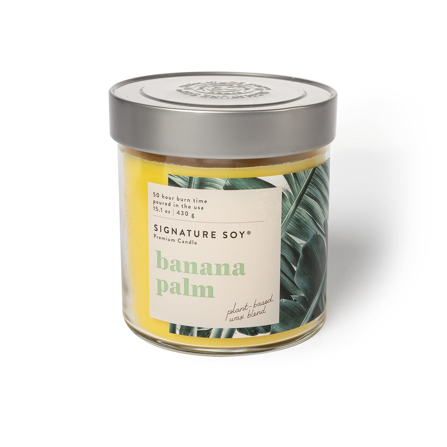 Signature Soy Lidded Banana Palm Scented Candle Large Jar