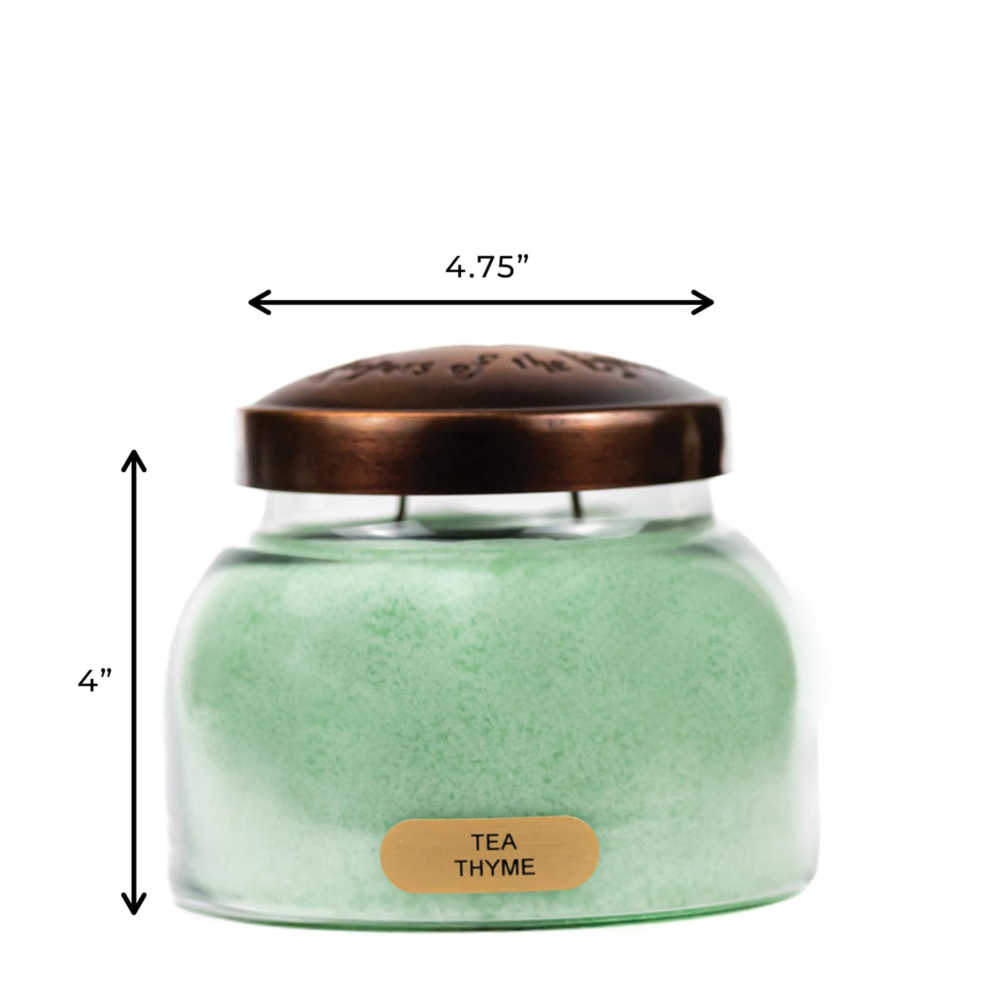 A Cheerful Giver — Tea Thyme - 22oz Mama Scented Candle Jar with Lid - Keepers of The Light - 125 Hours of Burn Time, Gift for Women, Green