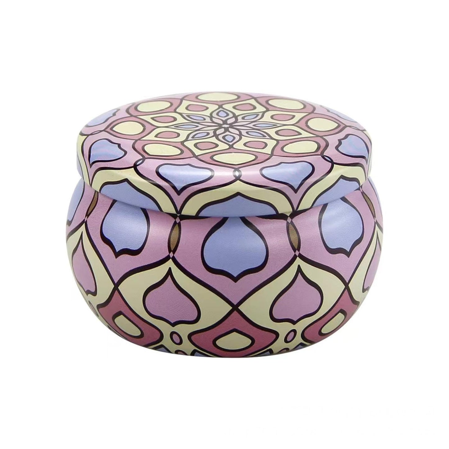 FWJUNHUYC Scented candle tin can drum metal packaging tinplate gift candy scented candle set tin box
