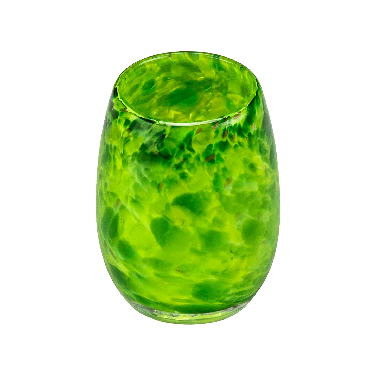 Totally Blown Glassworks Votive Candle Holder, Tea-Light, Handmade Blown Glass, Accent Vase, Centerpiece, Home Decor, Artist Dehanna Jones, Seattle, WA. (Green Emerald City)