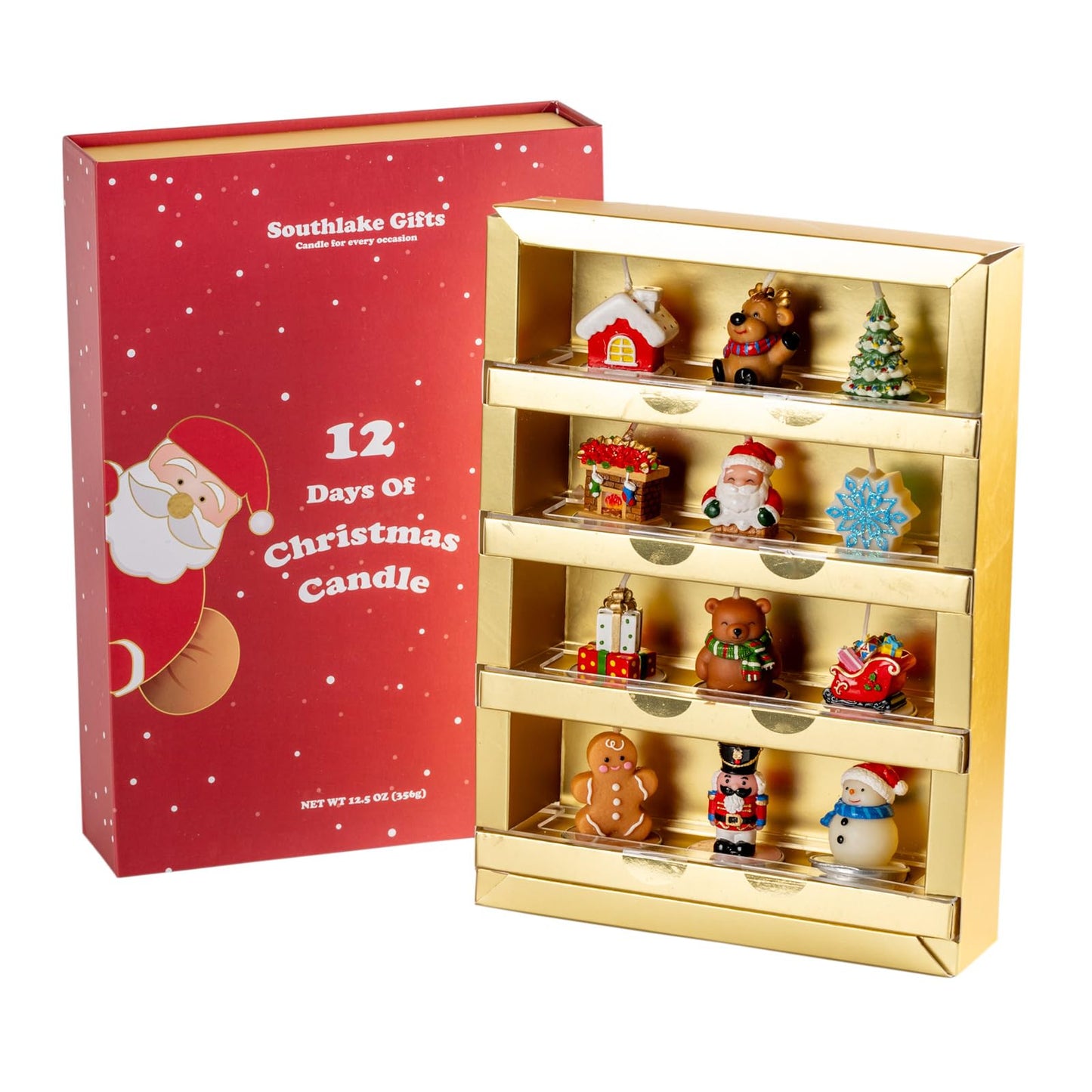 Christmas Aromatherapy Vegetable Wax Candles Advent Calendar (12pcs/Pack)