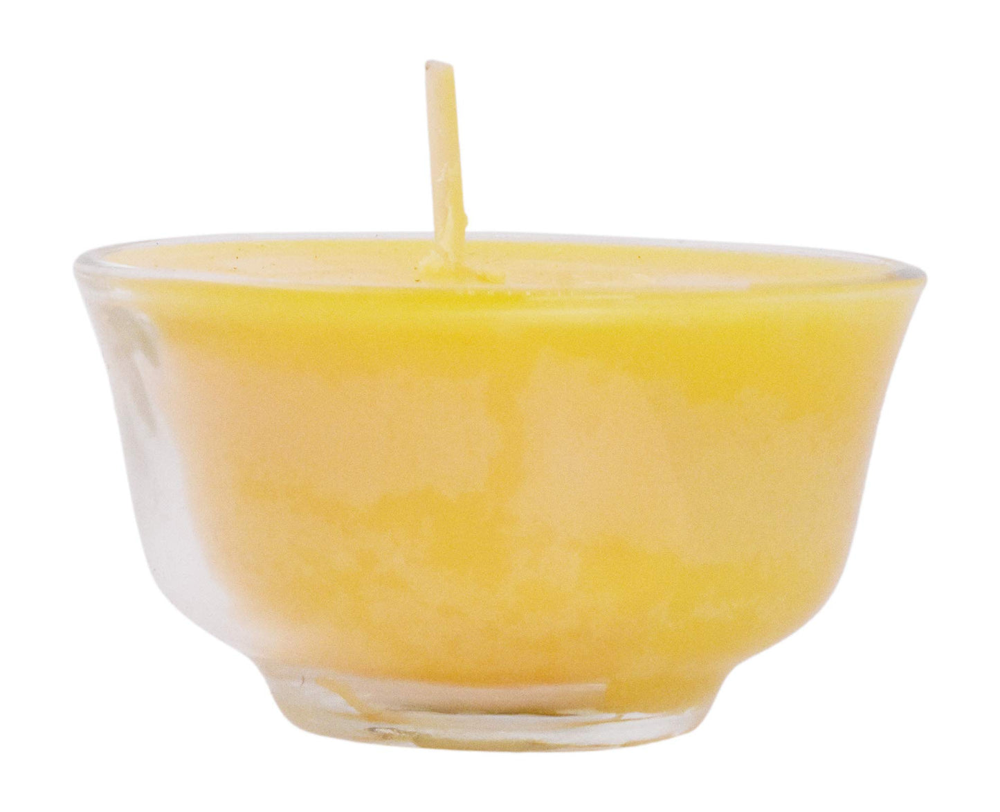 Mudra Crafts Tibetan Tealight Vanaspati Ghee Butter Lamp Candle Set for Meditation, Ceremonies, Rituals, Altars, Diwali (Glass Jar)