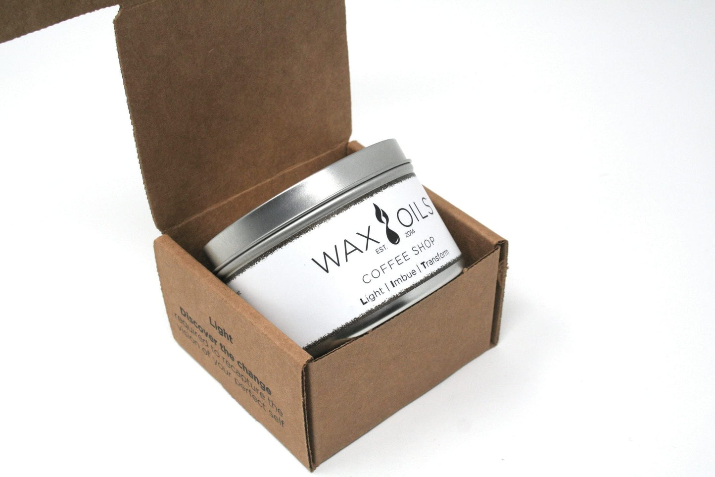 Wax and Oils Soy Wax Aromatherapy Scented Candles (Coffee Shop) 8 Ounces. Single