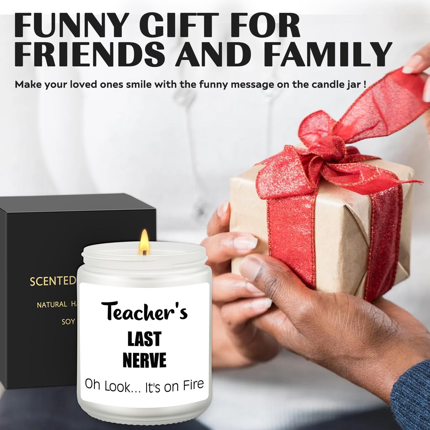 Teacher Appreciation Gifts, Teacher Appreciation Week Thank You Present, Graduation Gifts, Teacher's Last Nerve Lavender Scented Candle, Teacher Holiday Christmas Thanksgiving Present from Students