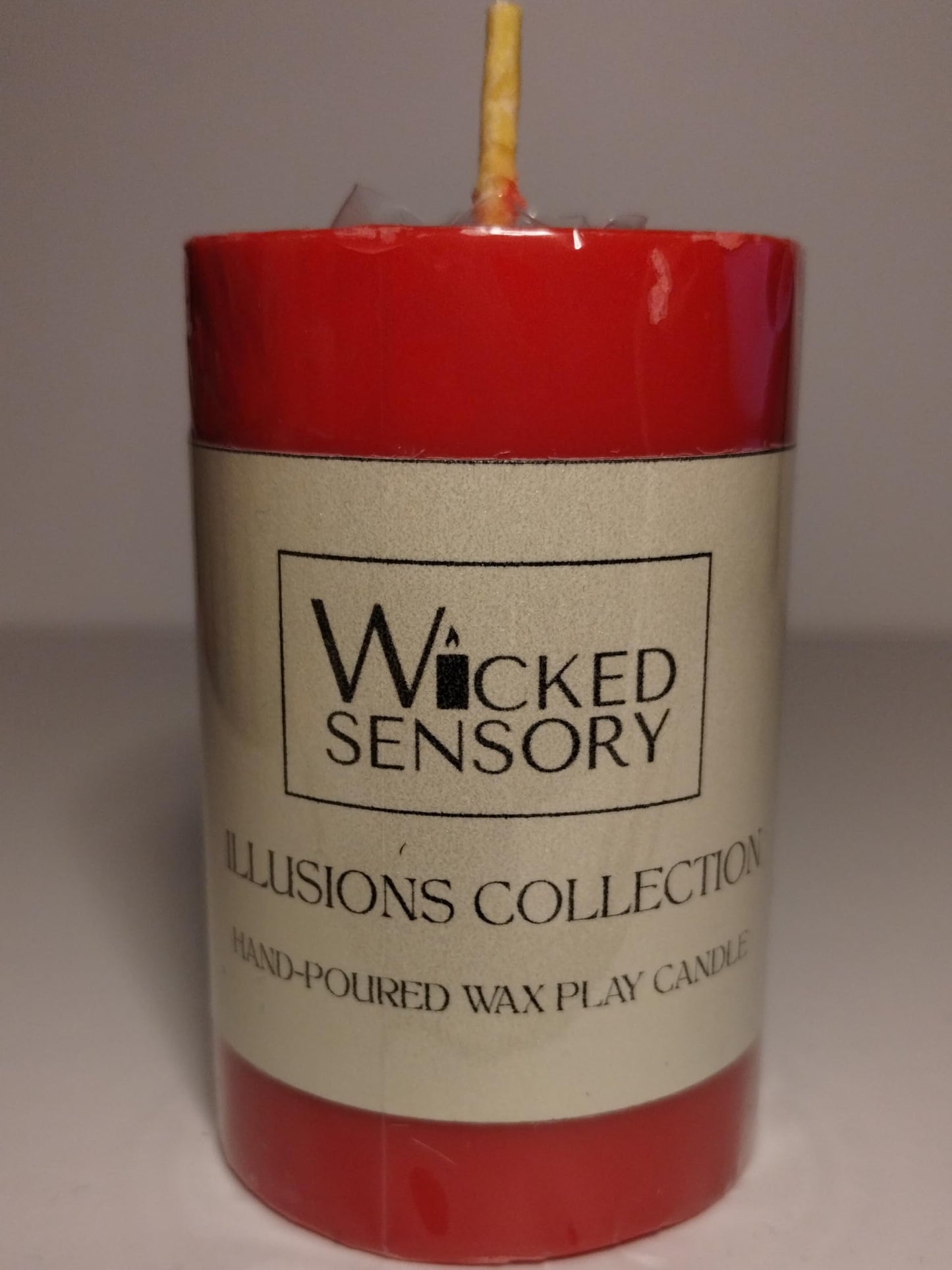 Premium UV Wax Play Candle - Unscented Body Safe Wax Blend for Sensory Play, Comfortable Heat Sensation - Perfect for Couples & Beginners (UV Red)