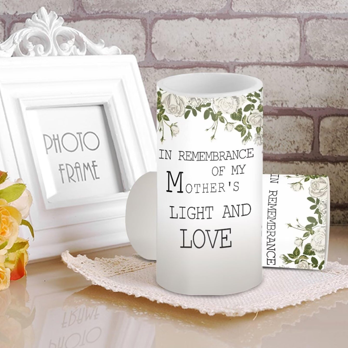 Luarisgur Mother Love Flameless Candles Mothers Day Candles Battery Operated Candles with Remote Control Color Changing LED Pillar Candles for Dining Room Bedroom Home