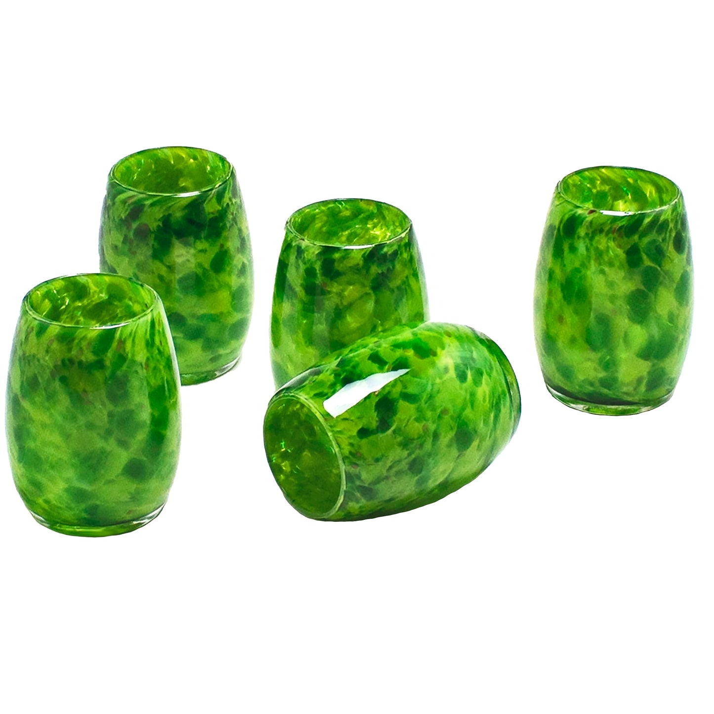 Totally Blown Glassworks Votive Candle Holder, Tea-Light, Handmade Blown Glass, Accent Vase, Centerpiece, Home Decor, Artist Dehanna Jones, Seattle, WA. (Green Emerald City)
