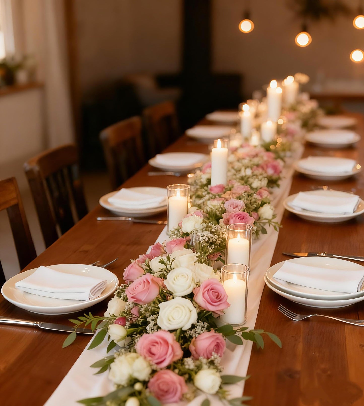 UDU 24 PCS White Pillar Candles with Glass Cylinder Vases Hurricane Glass Candle Holders for Pillar Candles Cylinder Vases for Centerpieces Wedding Table Party Home Decor