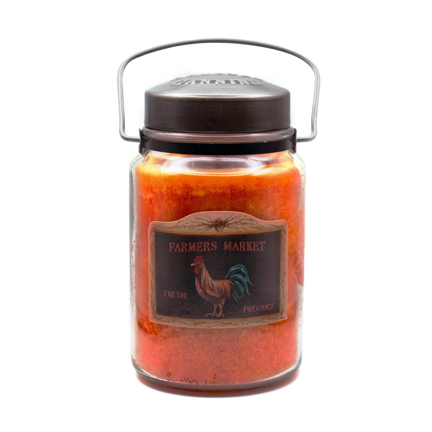McCall’s Candles | Farmer’s Market | 26 oz Scented Candle | USA-Poured | Vintage Rustic Jar with Carrying Handle | Nutmeg, Cinnamon & Clove Spice Fragrance