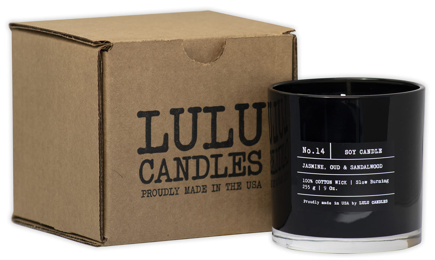 Lulu Candles | Skyfall | Smells Like Cedarwood & Musk | Luxury Scented Soy Jar Candle | Hand Poured in The USA | Highly Scented Long Lasting (9 Oz.)