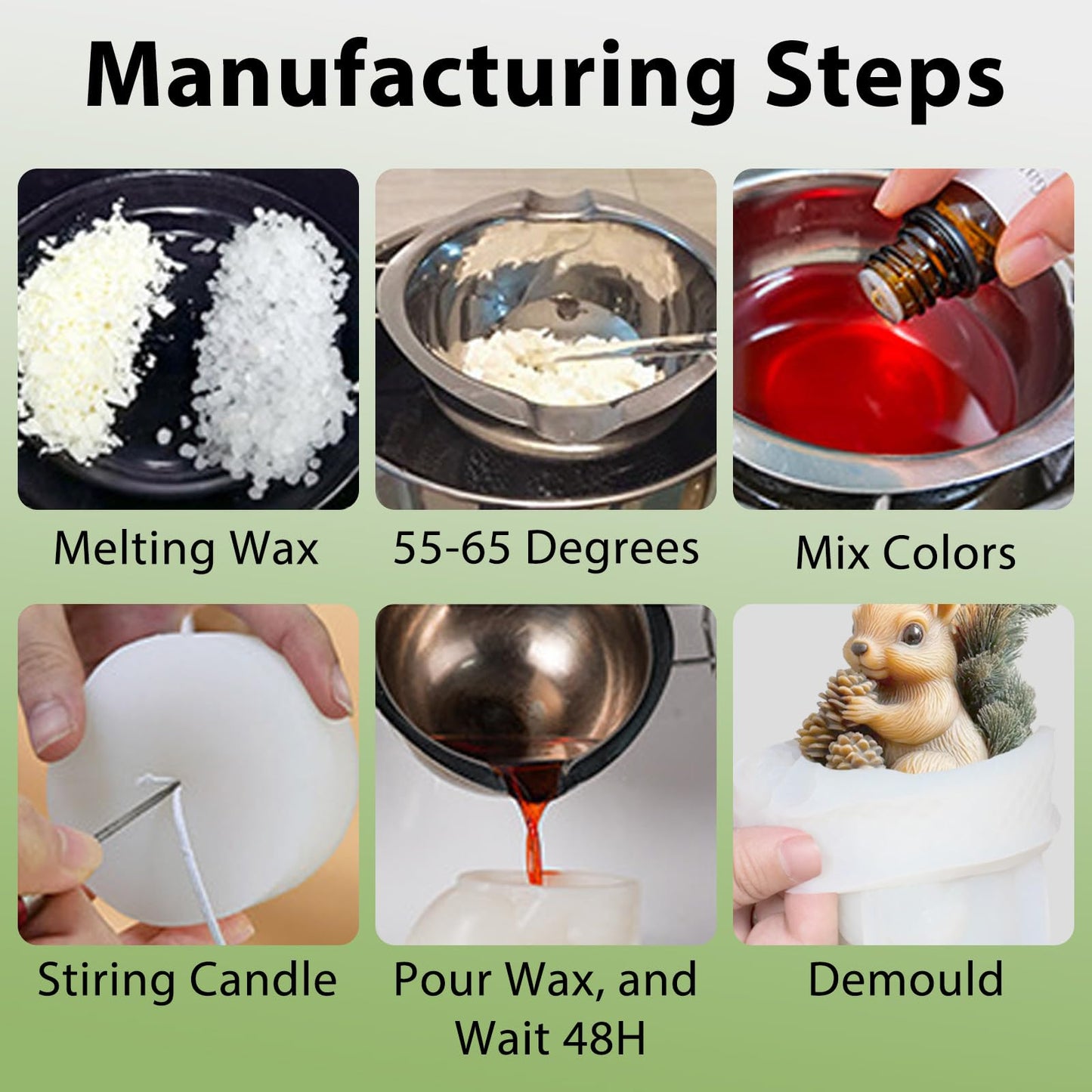 Squirrel Silicone Candle Mold, 3D Cute Animal Squirrel with Pinecone Molds for Candle Making, Resin Casting Molds for DIY Epoxy Resin Craft, Aromatherapy, Plaster Ornament & Home Decoration