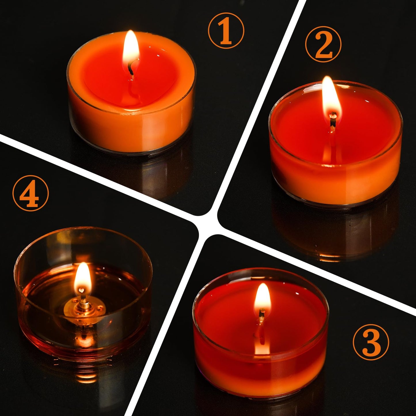 DEYBBY Scented Tealight Candles, Long Lasting Soywax Tea Candle Used for All of Holders|Clear Cup|12 Counts|Up to 4 Hour Burn Time|Fresh Orchard