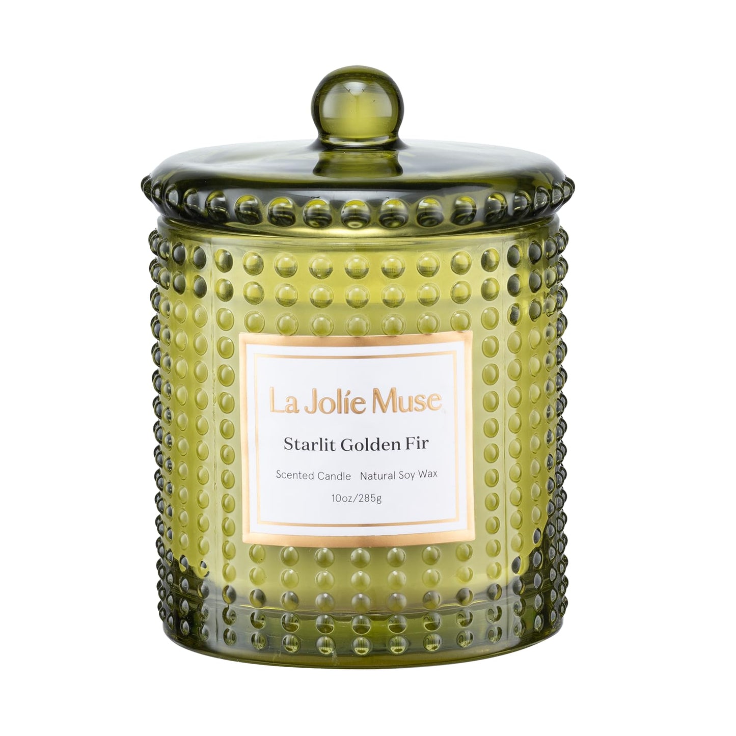 LA JOLIE MUSE Starlit Fir Pine Scented Candle for Home | Balsam & Cedarwood | Christmas Winter Holiday | Non Toxic Natural Soy | Green Jar Candle | Luxury Gifts for Women & Men | 55 Hrs