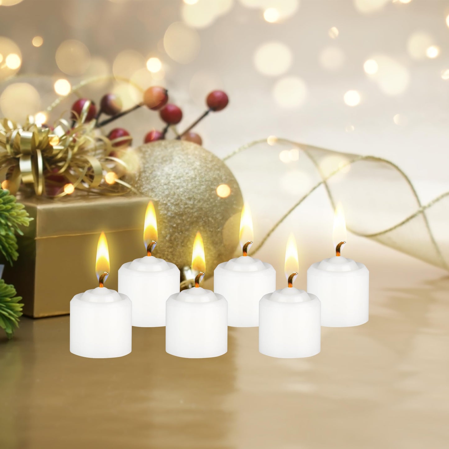 Mega Candles 12 pcs Unscented White Votive Candles, Hand Poured Wax Candle 10 Hours 1.38 Inch x 1.5 Inch, Home Décor, Wedding Receptions, Centerpieces, Occasions, Events, Festivities, Meditations