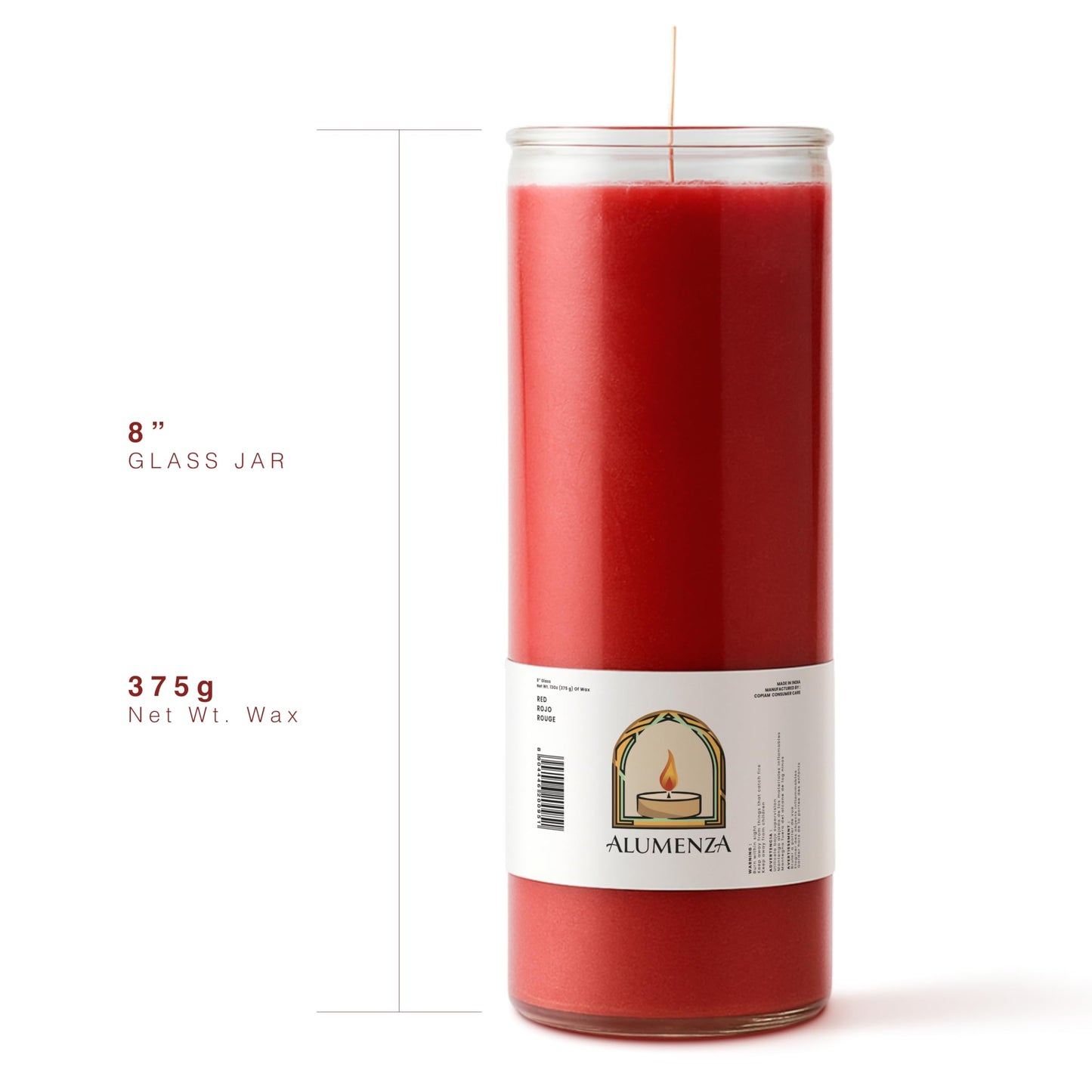 Alumenza Bulk 3 Pack San Miguel Arcangel Candle in Glass Jar 90 Hours – Paraffin Wax, Clean Burning Unscented | Large & Tall Devotional Prayer Pillar Candles for Home, Memorial, Rituals