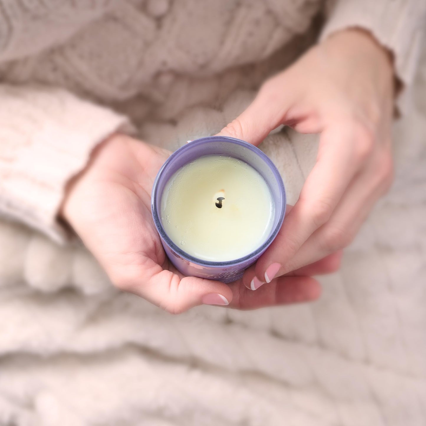 Christian Art Gifts Soy Wax Scented Candle: Lavender & Sage Scent, Psalm 118:6 Bible Verse, Pure Essential Oils, 4.5 oz, Up to 20 Hours Burn Time, Glass Jar w/Bamboo Lid, Encouragement Gift for Women