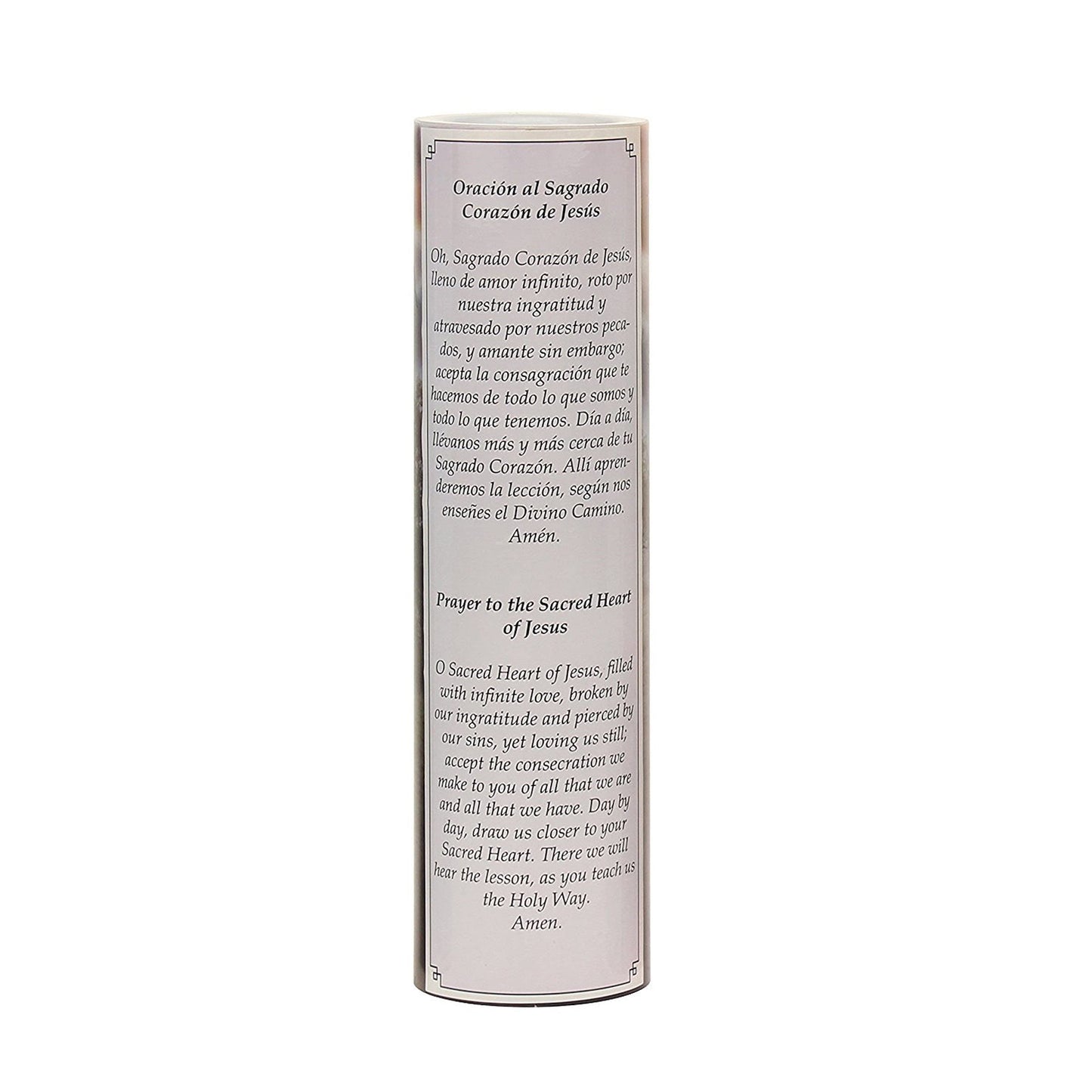 Stonebriar Jesus Flameless LED Devotional Prayer Candle with Automatic Timer, Unique Religious Decoration for Home, Office, or Place of Worship 8 Inches