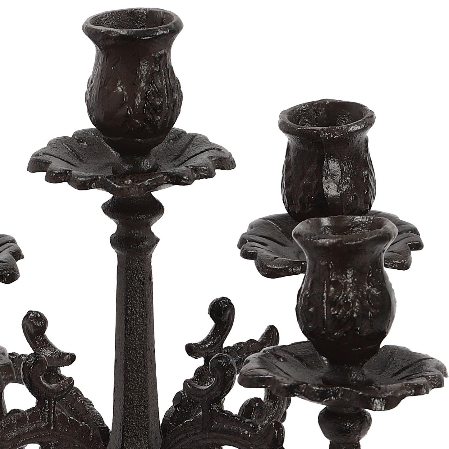 5-Candle Metal Candelabra 17inch Tall Decorative Pillar Candle Stand Elegant Candle Holder for Home Decor, Event, Wedding, Party