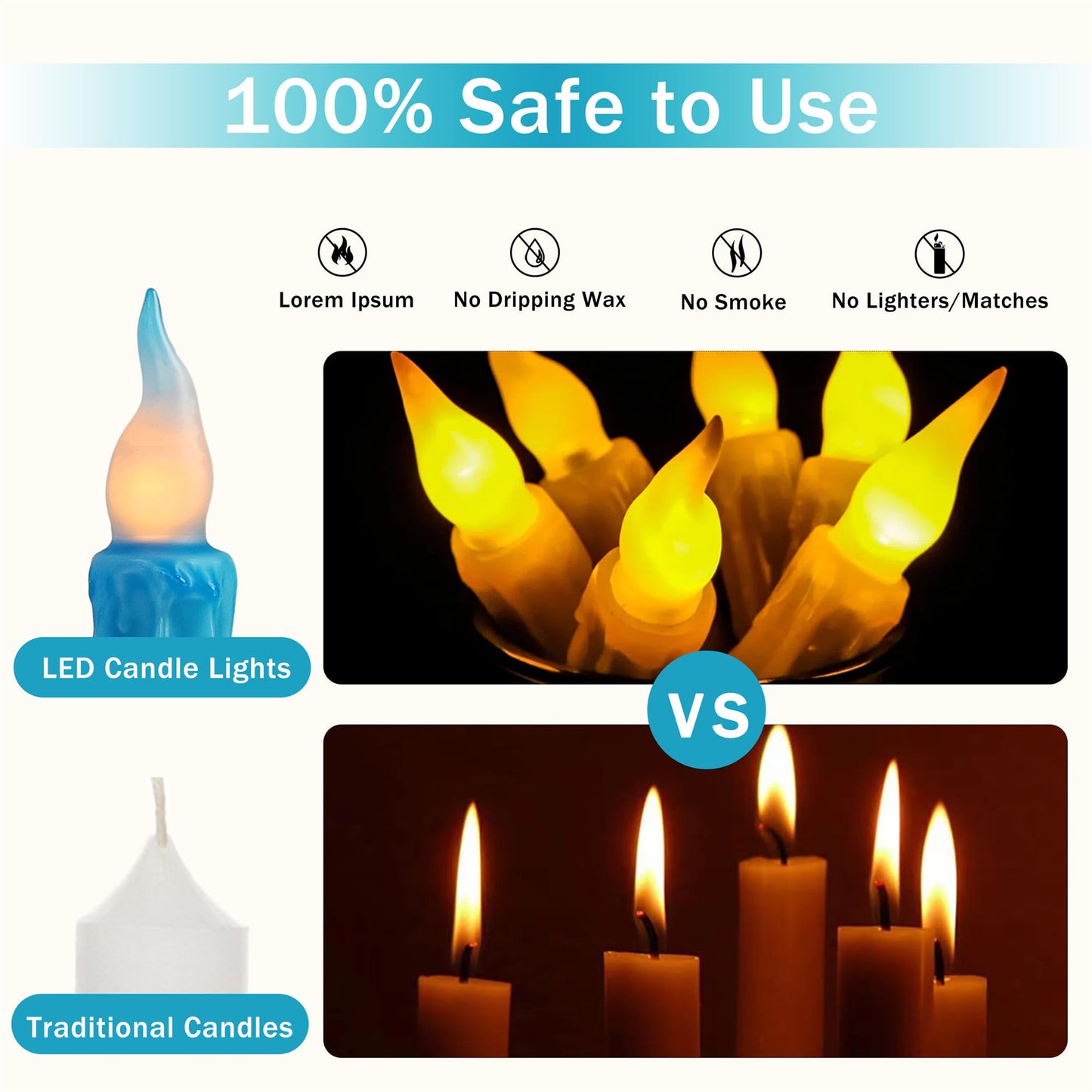 Gedengni Magical Candlesticks Flameless Taper Candle, 4pcs Real Wax LED Tapered Candles Remote Dipped Candle 6inch Battery Chandelier for Enchanting Weddings and Harry Potter Inspired Vigils(Blue)