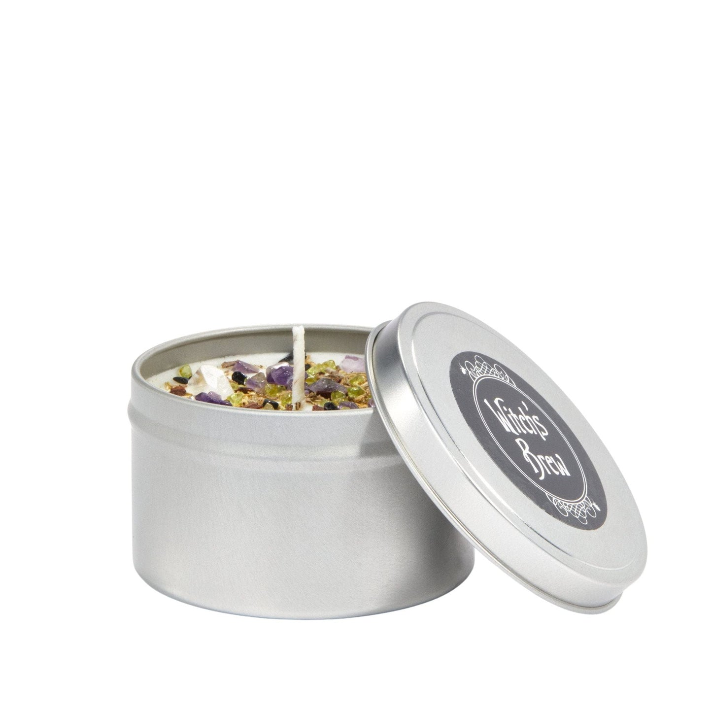 Witch's Brew Candle by New Moon Beginnings - Fall Scented Candles - Herb & Crystal Candles - Soy Candle - Autumn Fall Halloween Candles