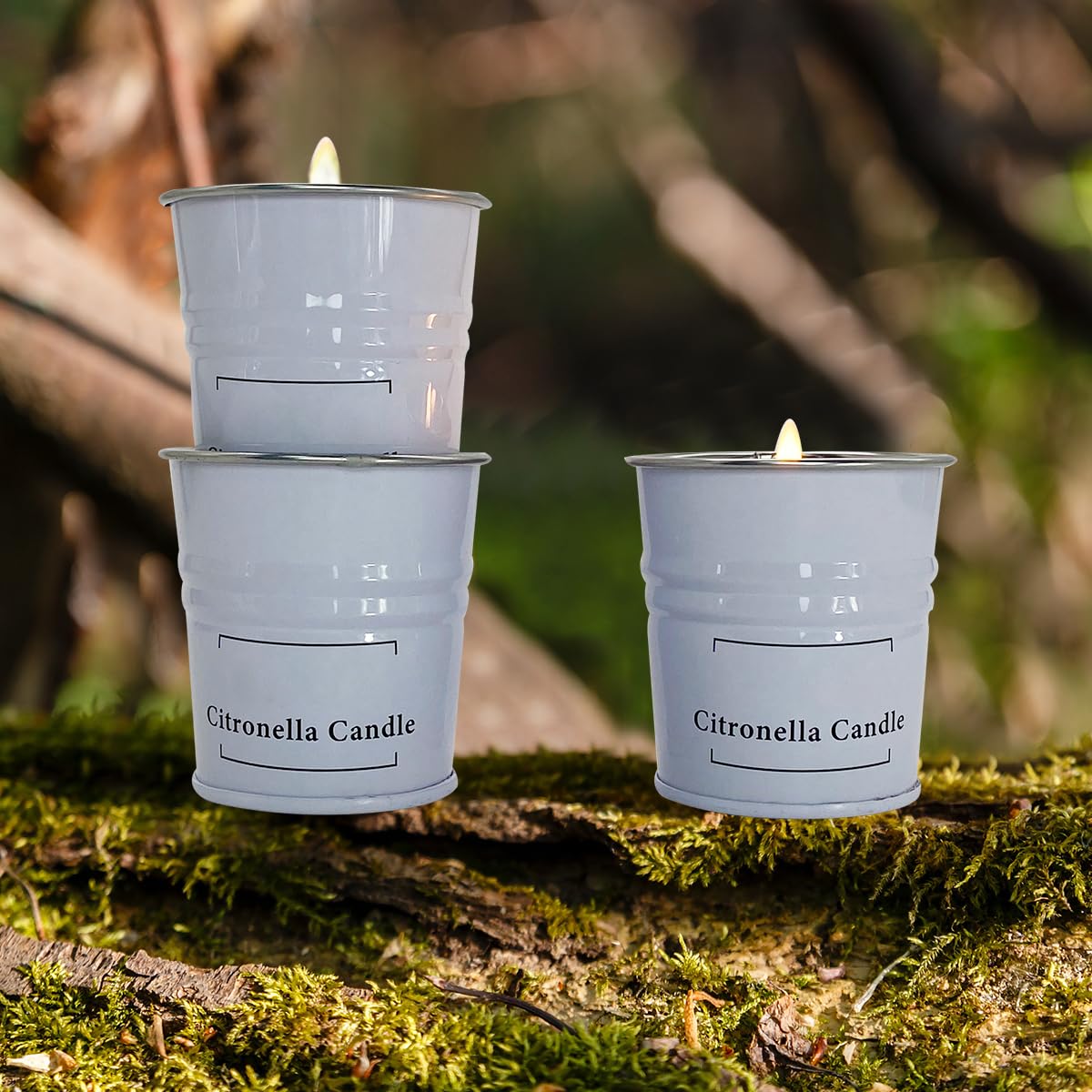 Enhanced Scents Outdoor Citronella Candles, 9 Pack, White, Repel Scented Candles, Control, for Patio, Camping, Outside, Home Scented