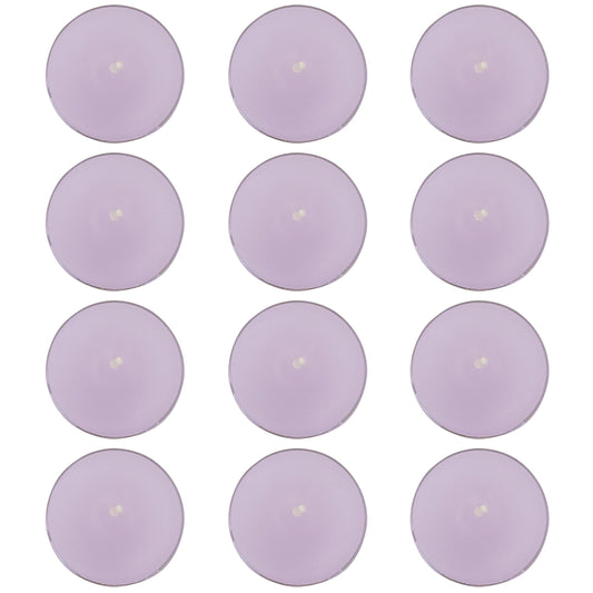 Scented Tealight Candles Light Purple Lavender Scented 12 Count Hand Poured Smokeless 4 Hour Clean Burn for Bedroom Relaxation Spa Night Meditation Yoga Practice Evening Wind Down