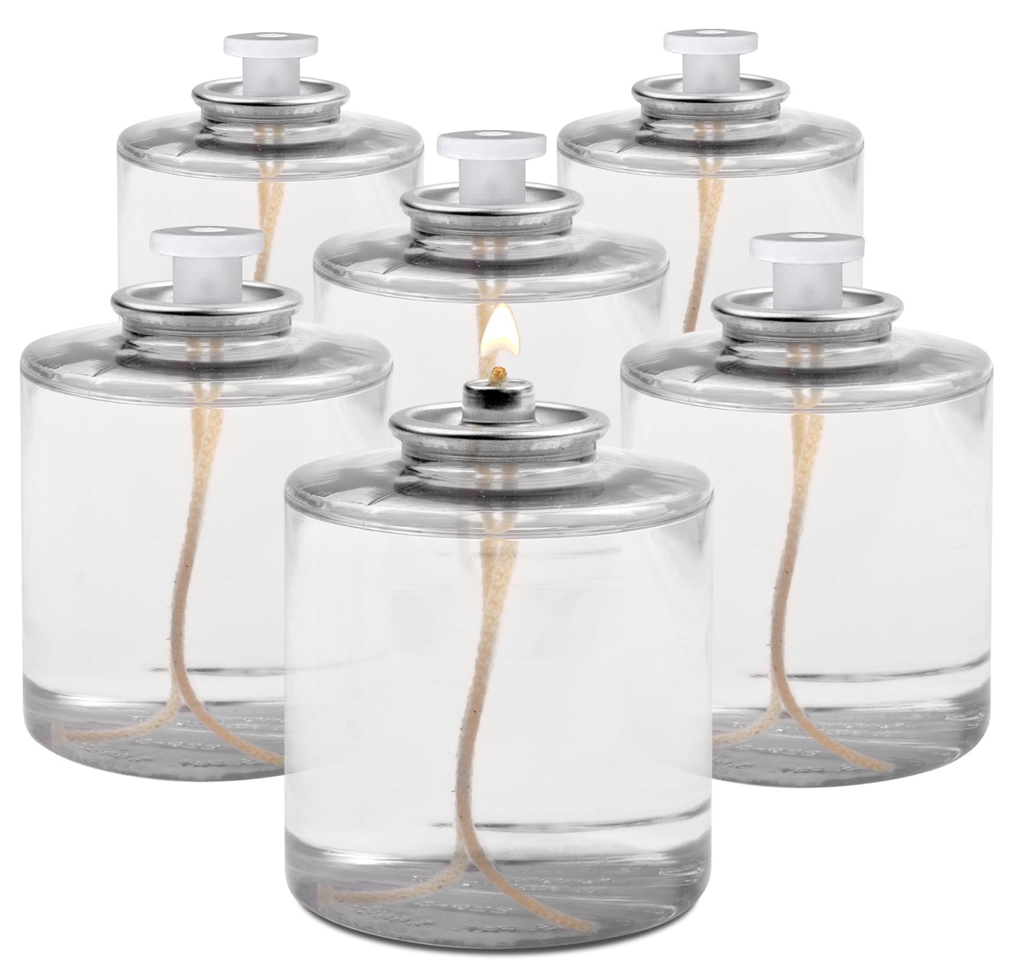 Hyoola 80 Hour Liquid Paraffin Long Burning Candles - 6 Pack - Survival and Emergency Candles