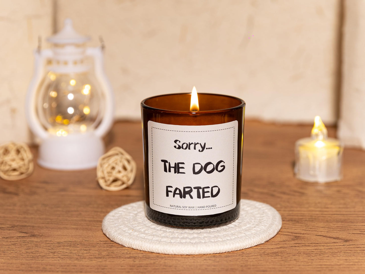 Dog Mom Gifts, Dog Lovers Gifts for Women, Sorry The Pet Farted Candle - Lavender & Eucalyptus, Crafted by Natural Soy Wax & Natural Essential Oils