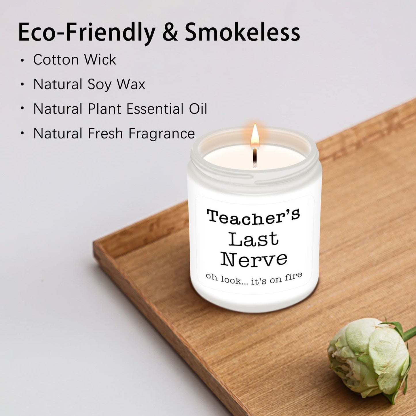 Homsolver Teacher Appreciation Gifts for Women, Christmas Birthday Valentines Retirement Thanksgiving Teachers' Day Graduation Season, Teacher’s Last Nerve Scented Candles